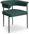 Malin Green Boucle Upholstered Dining Chair, Set of 2