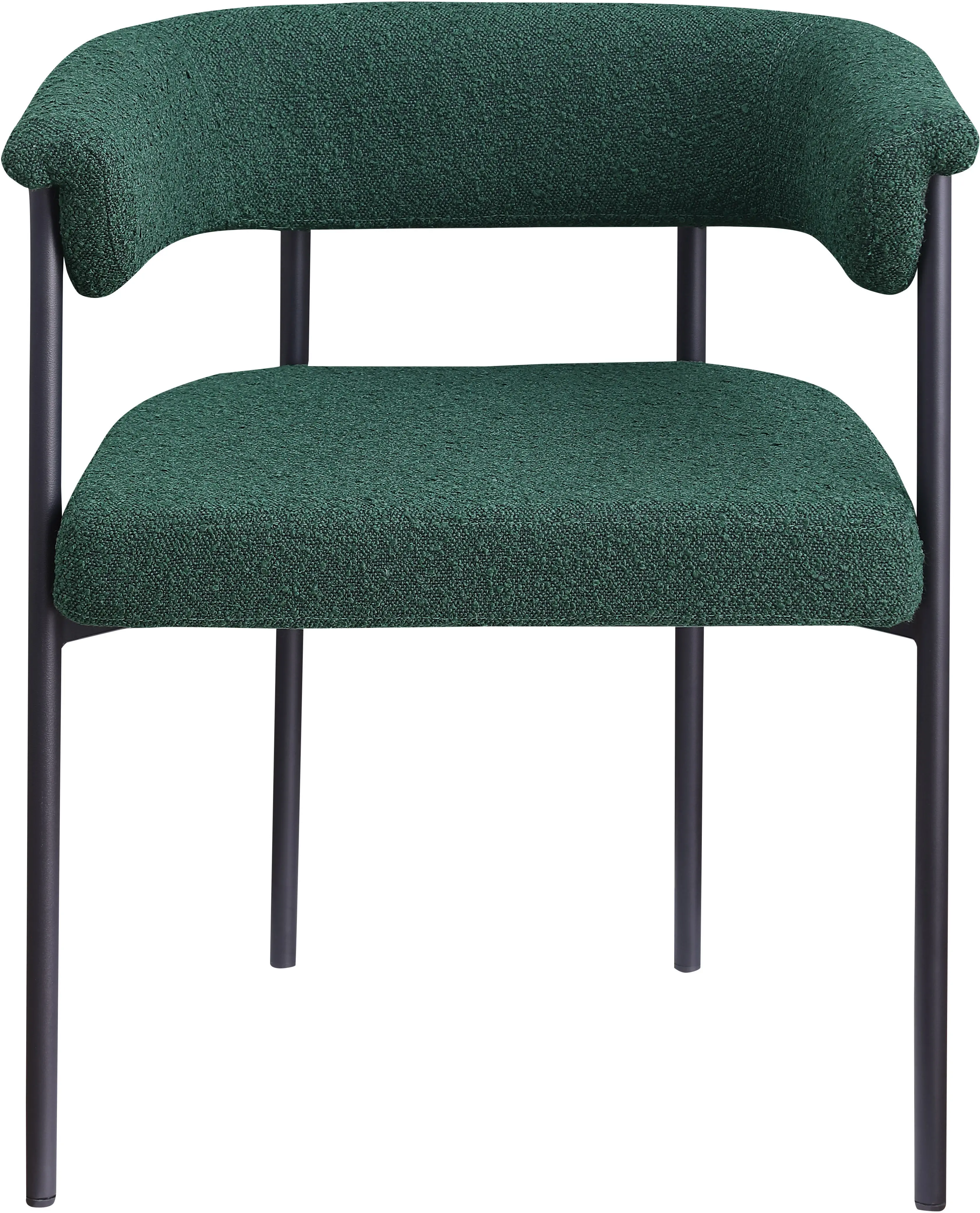 Malin Green Boucle Upholstered Dining Chair, Set of 2-4
