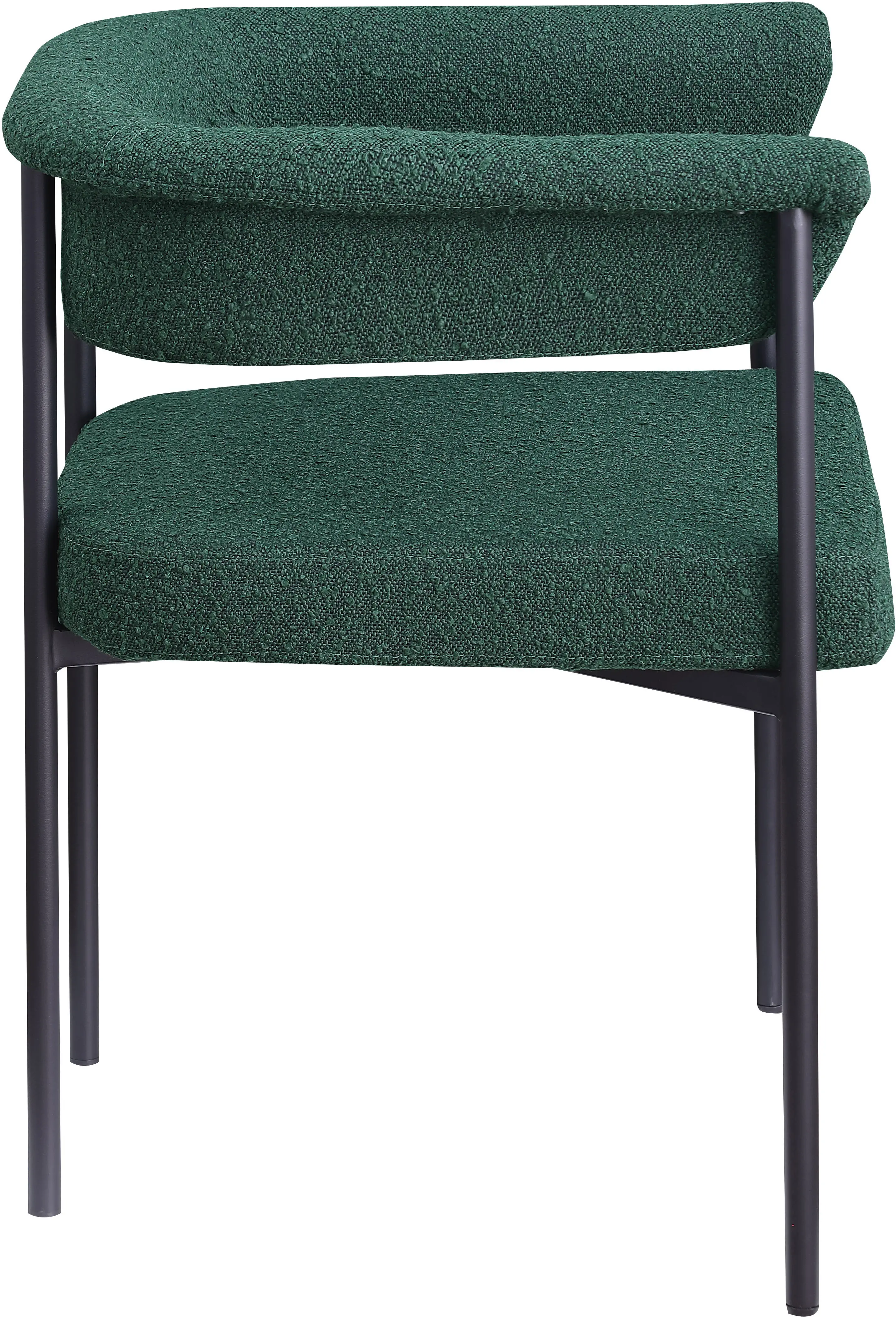 Malin Green Boucle Upholstered Dining Chair, Set of 2-5