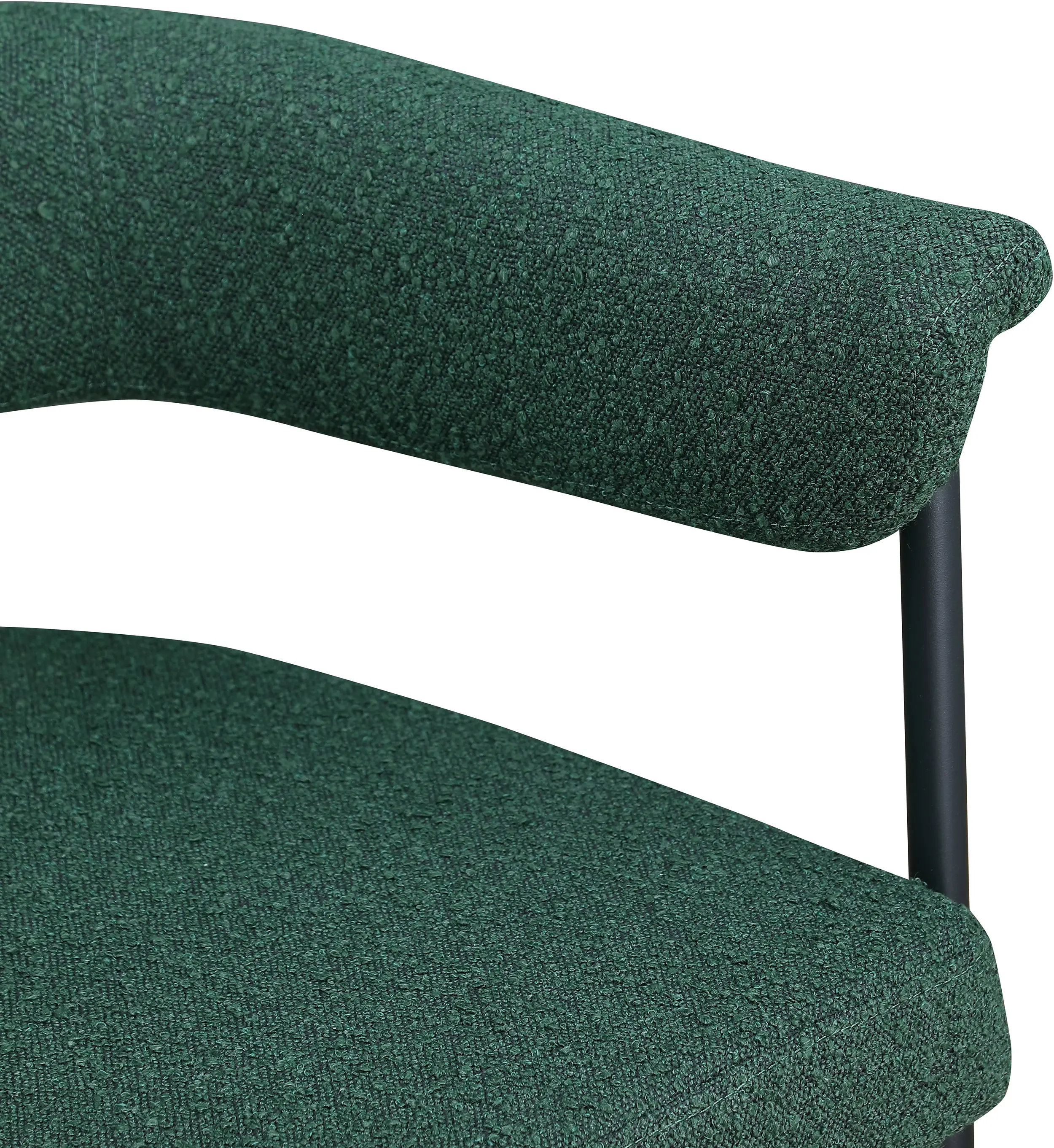 Malin Green Boucle Upholstered Dining Chair, Set of 2-8