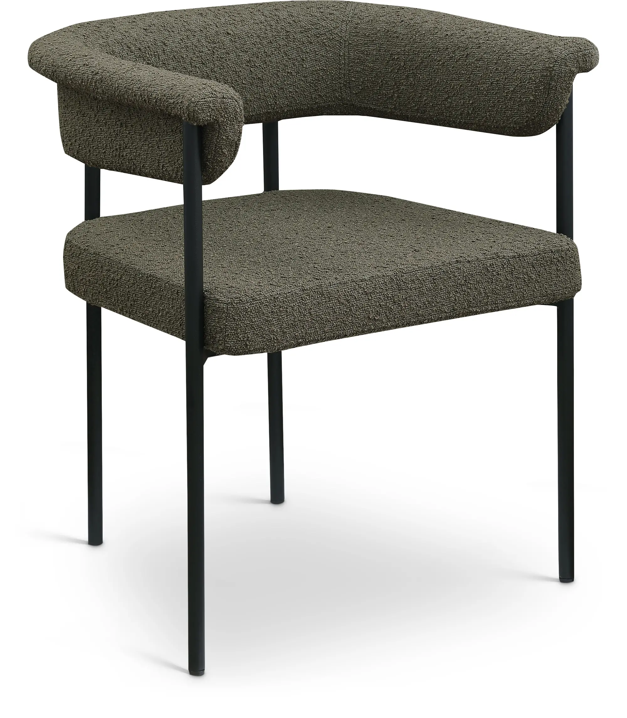 Malin Olive Boucle Upholstered Dining Chair, Set of 2-1