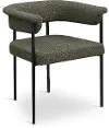 Malin Olive Boucle Upholstered Dining Chair, Set of 2