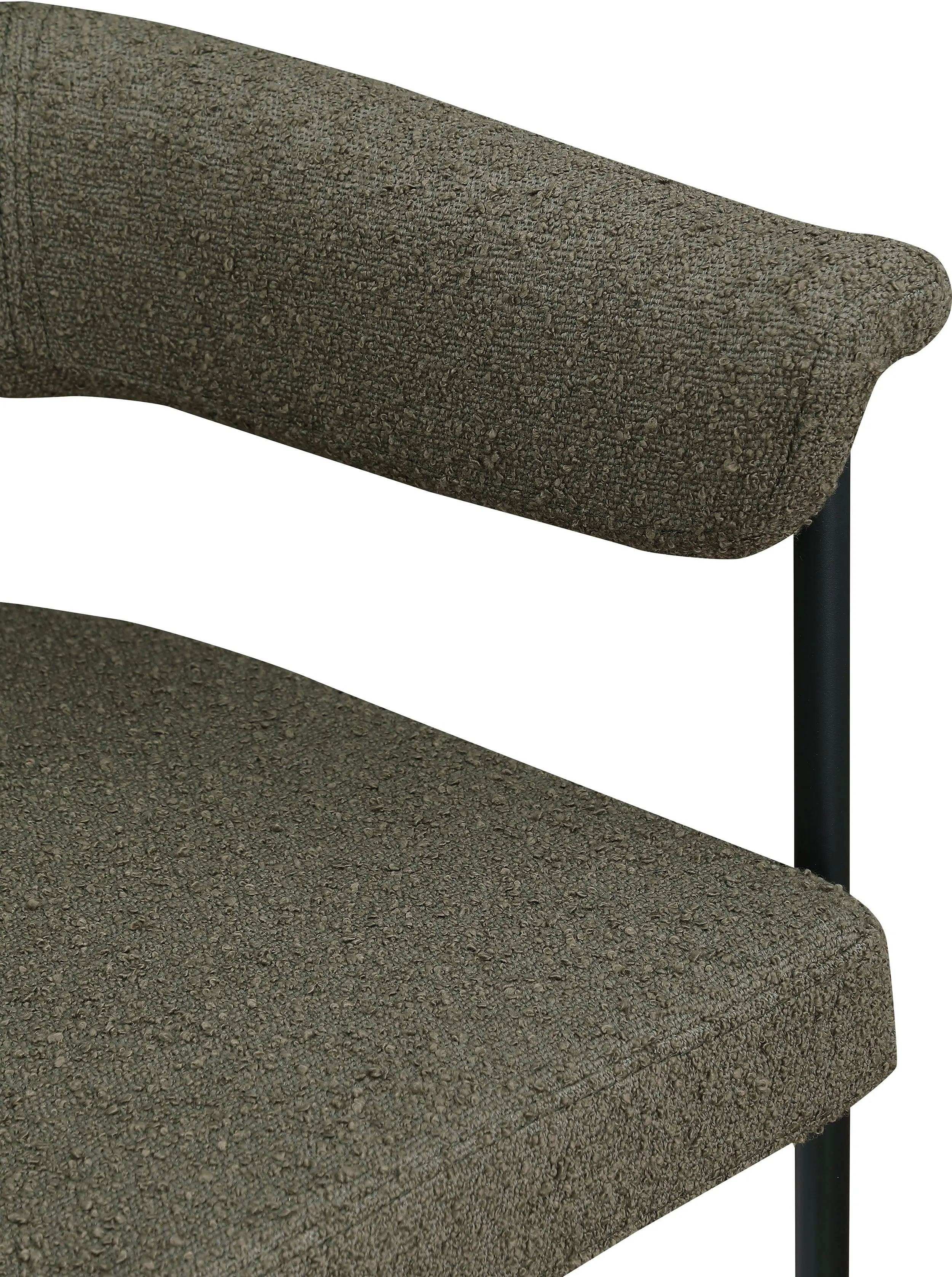 Malin Olive Boucle Upholstered Dining Chair, Set of 2-8