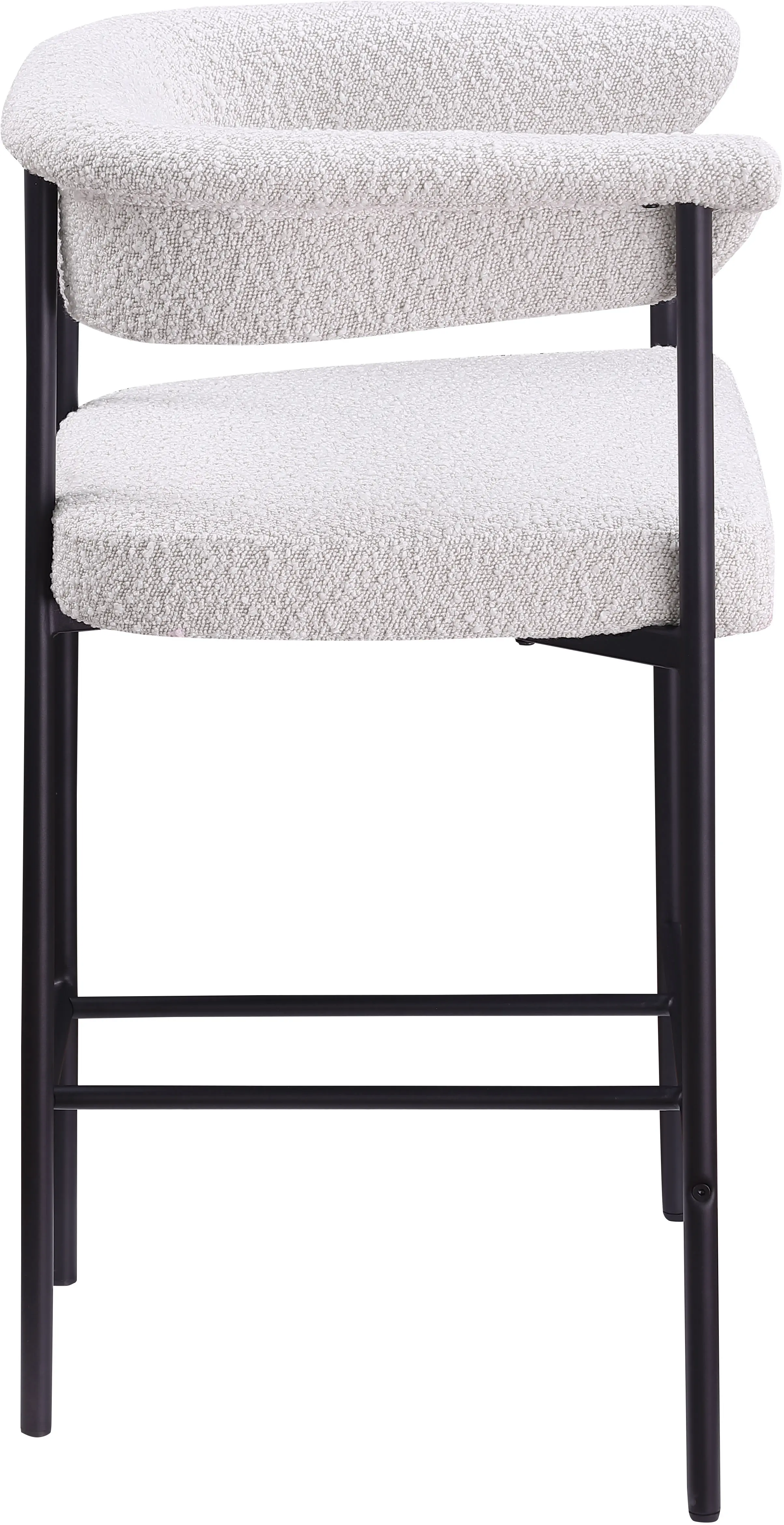 Malin Cream Boucle Upholstered Counter Stool, Set of 2-5