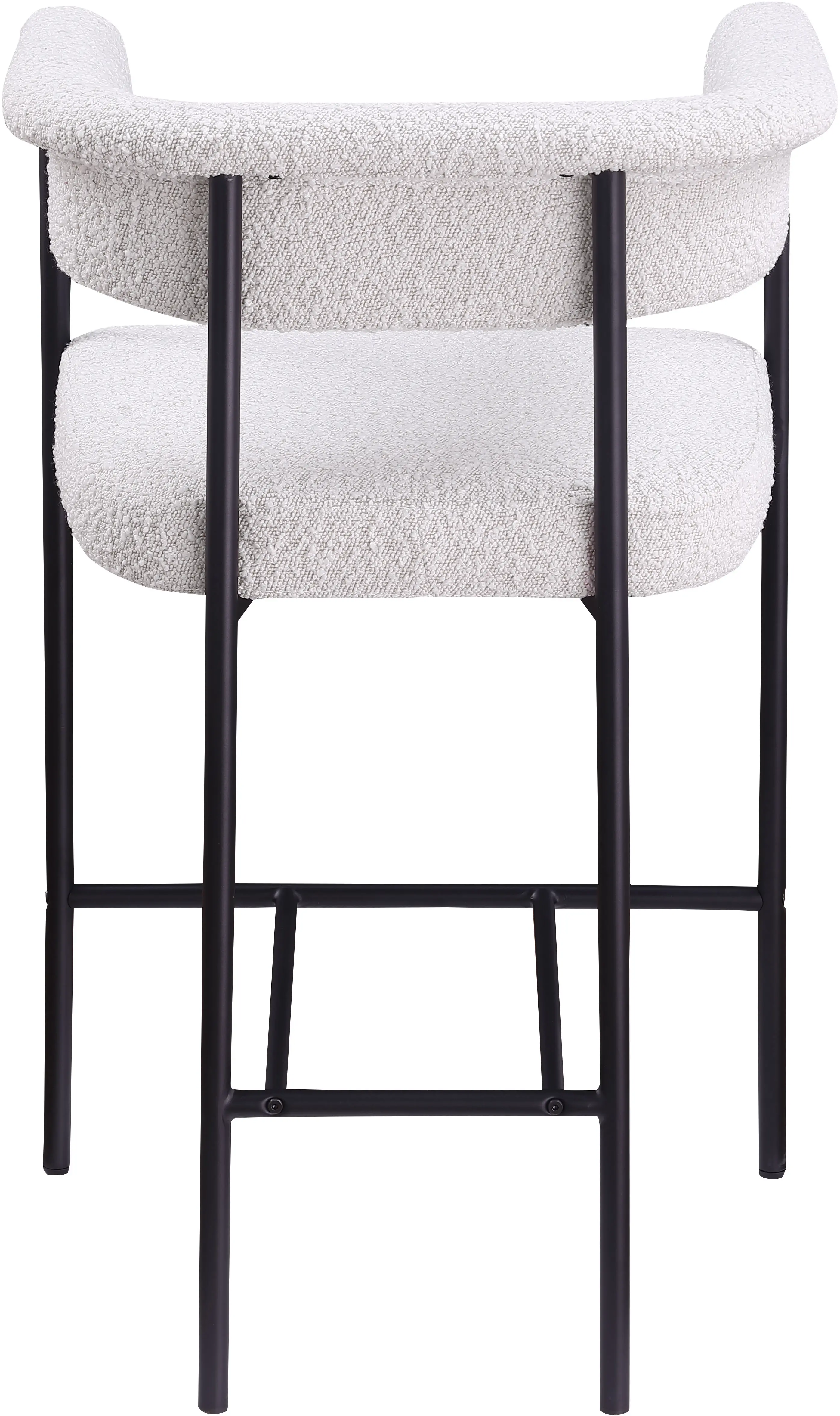Malin Cream Boucle Upholstered Counter Stool, Set of 2-7