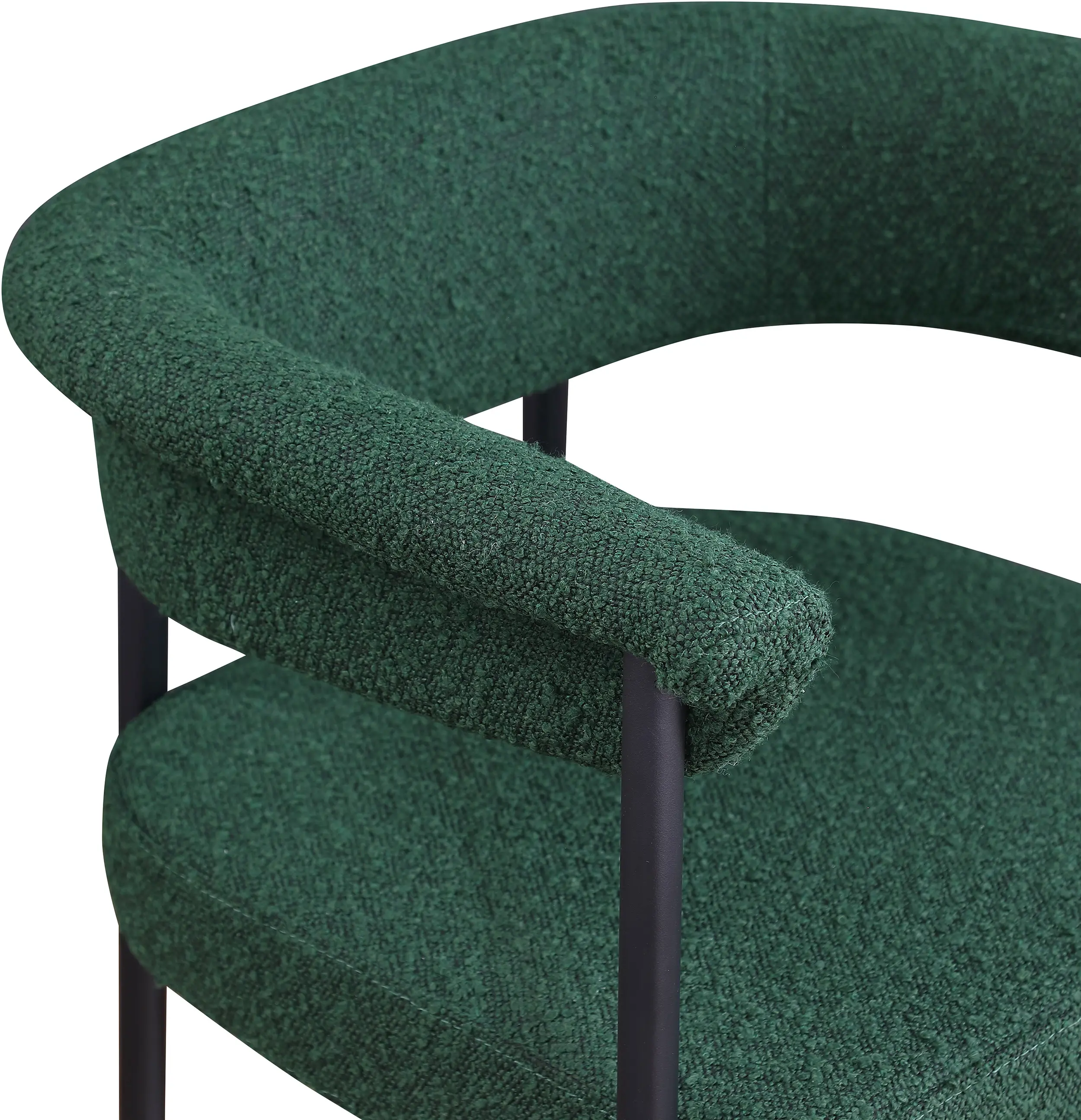 Malin Green Boucle Upholstered Counter Stool, Set of 2-8