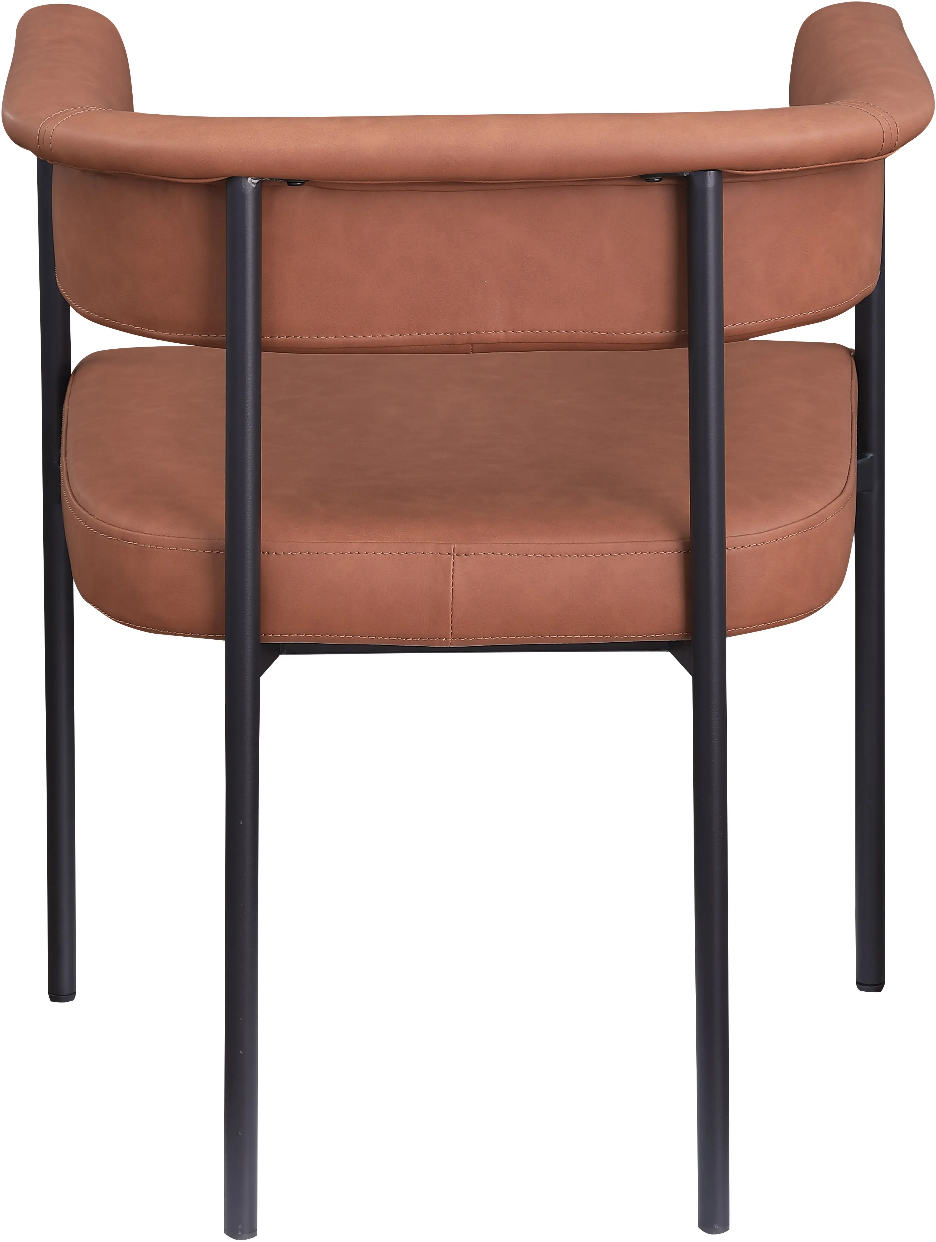 Malin Cognac Vegan Leather Upholstered Dining Chair, Set of 2-7