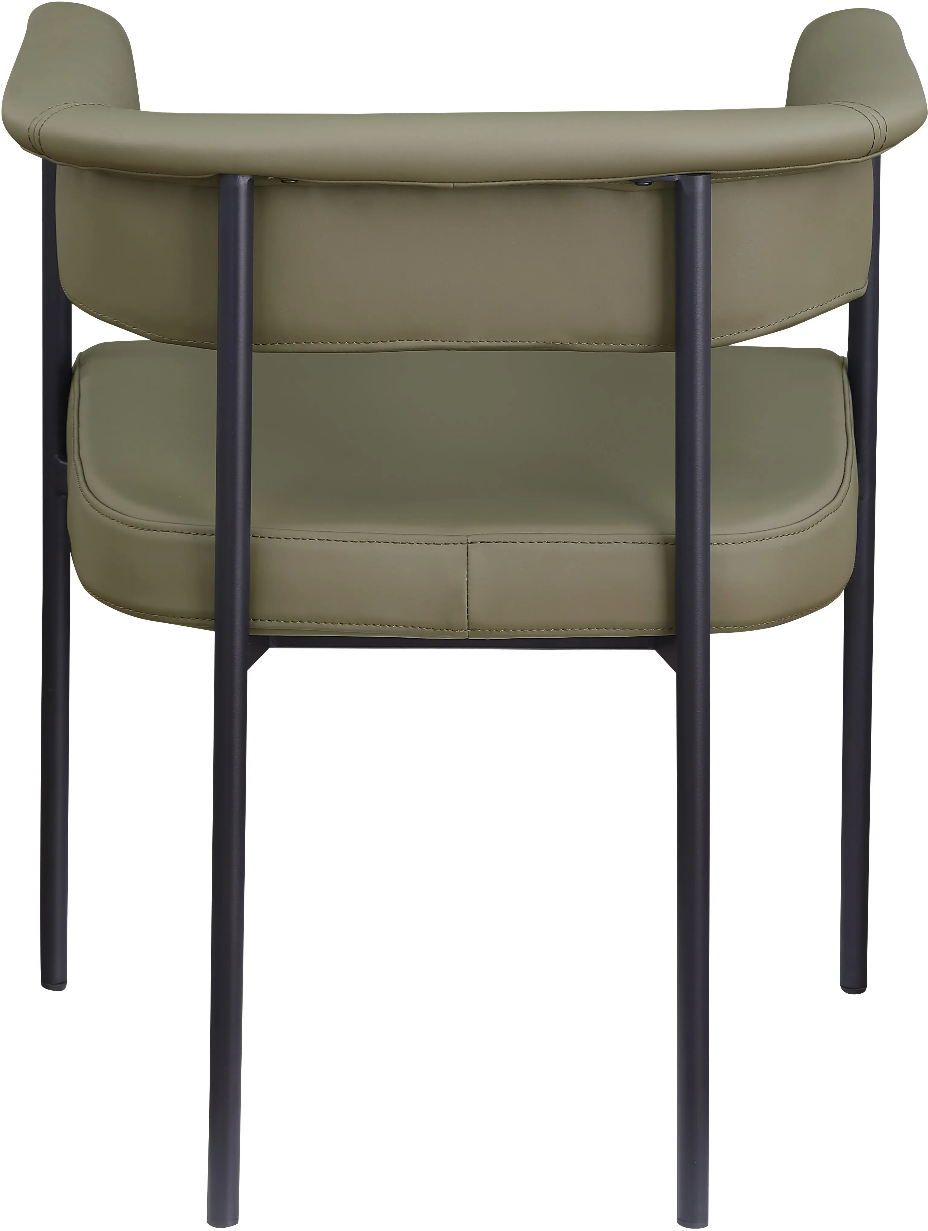 Malin Olive Vegan Leather Upholstered Dining Chair, Set of 2-7