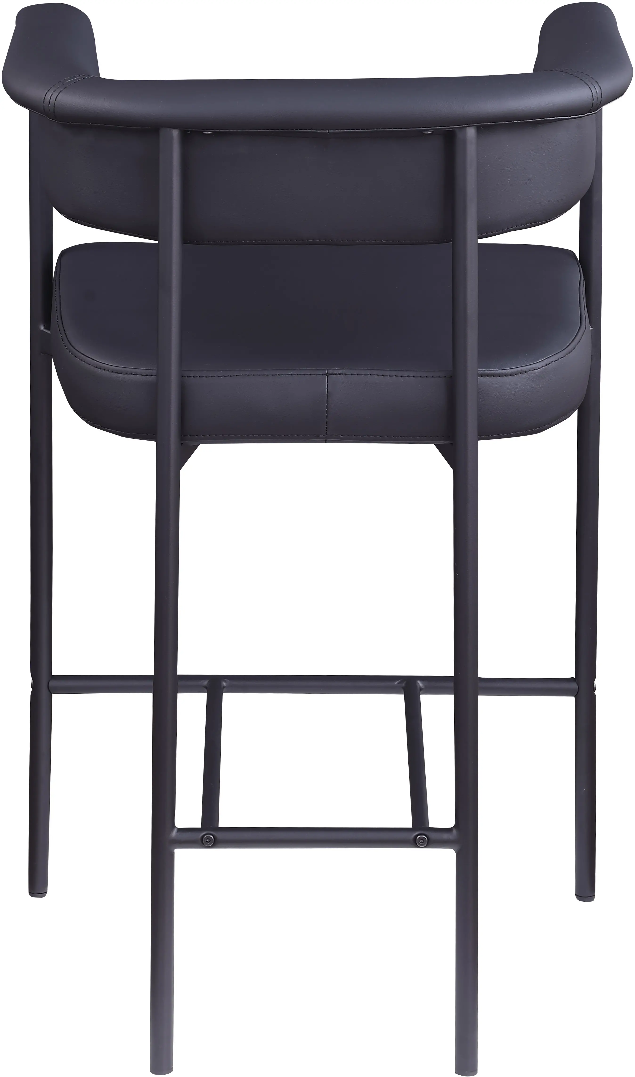 Malin Black Vegan Leather Upholstered Counter Stool, Set of 2-7