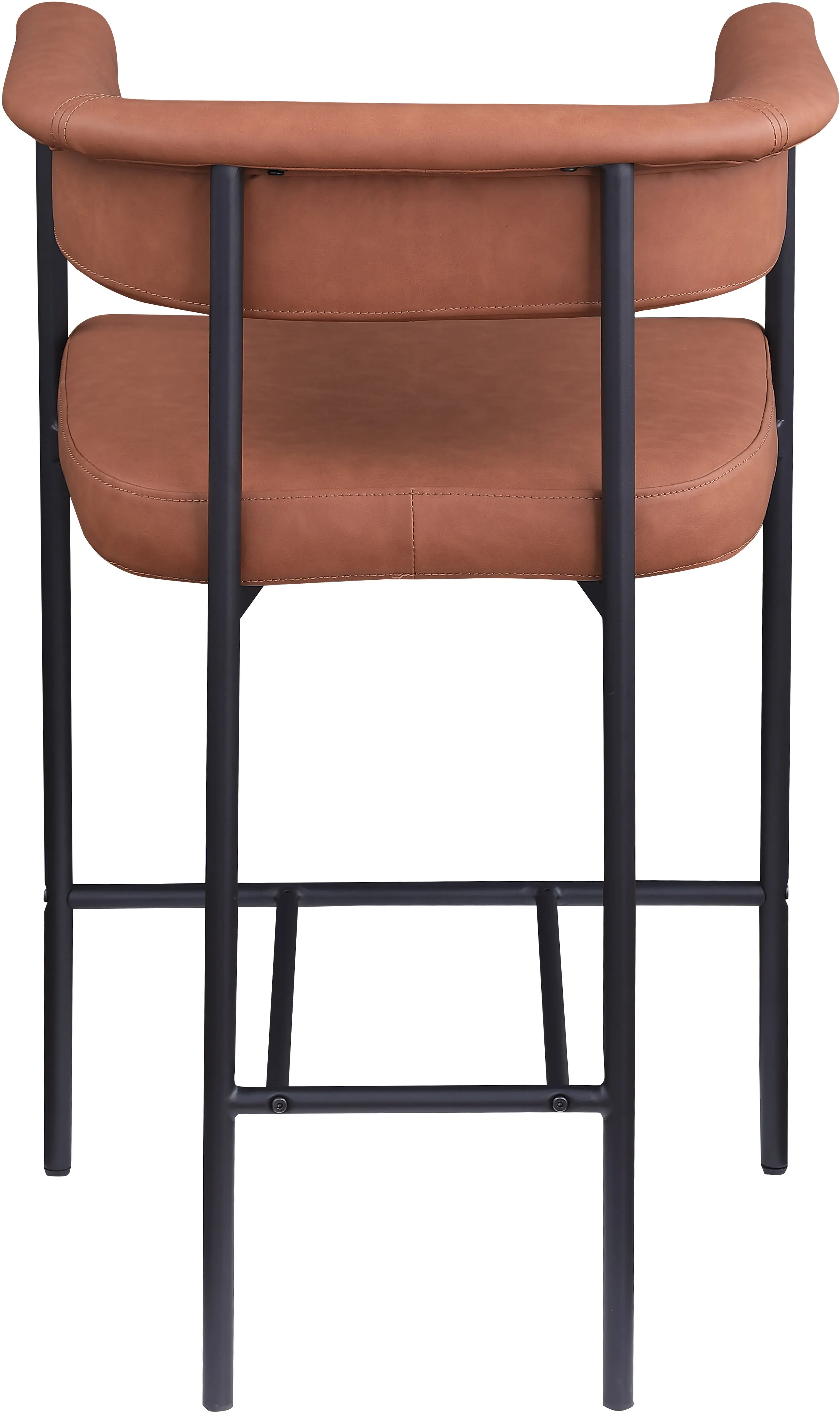 Malin Cognac Vegan Leather Upholstered Counter Stool, Set of 2-7