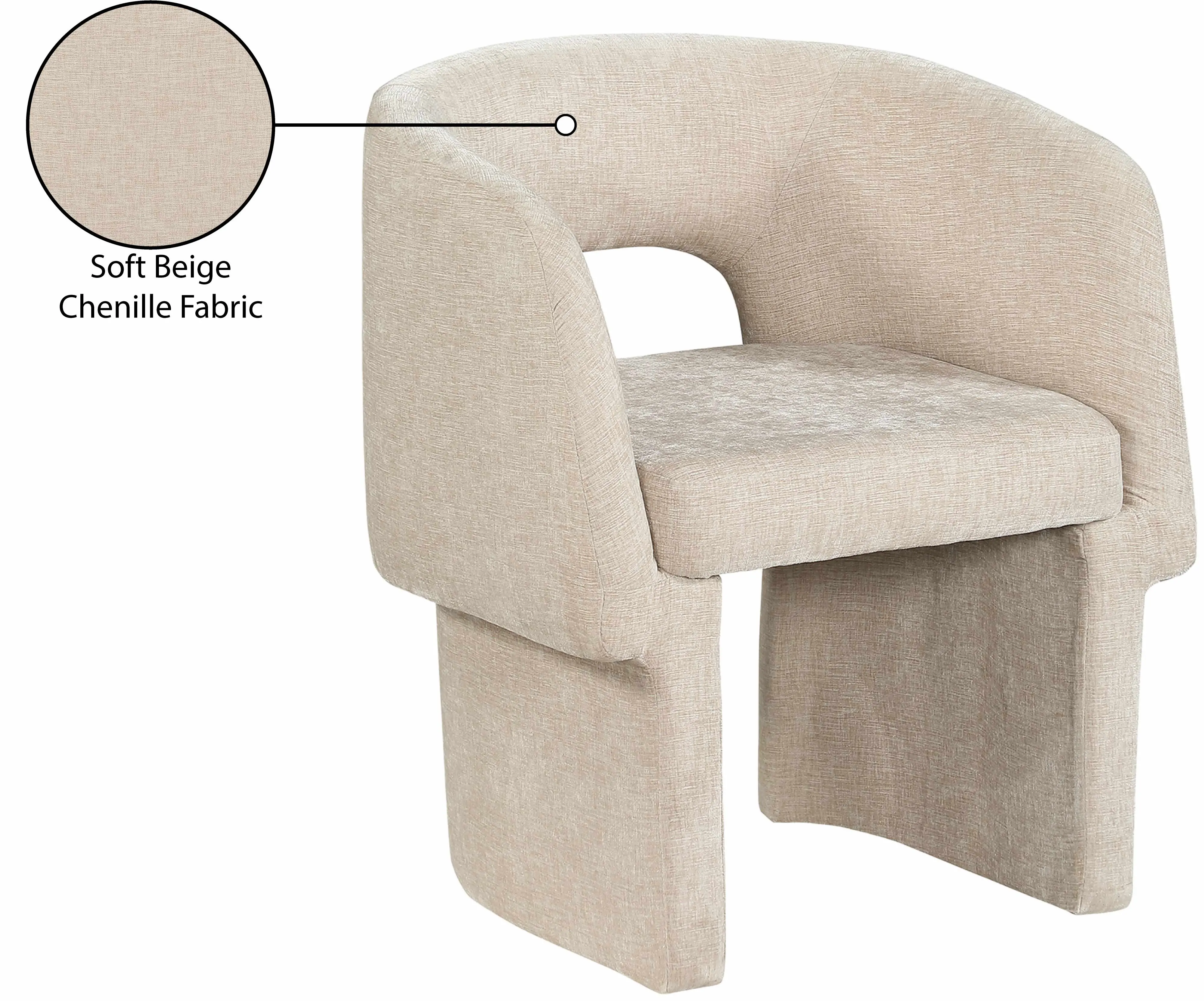 Emmet Beige Upholstered Dining Chair-10