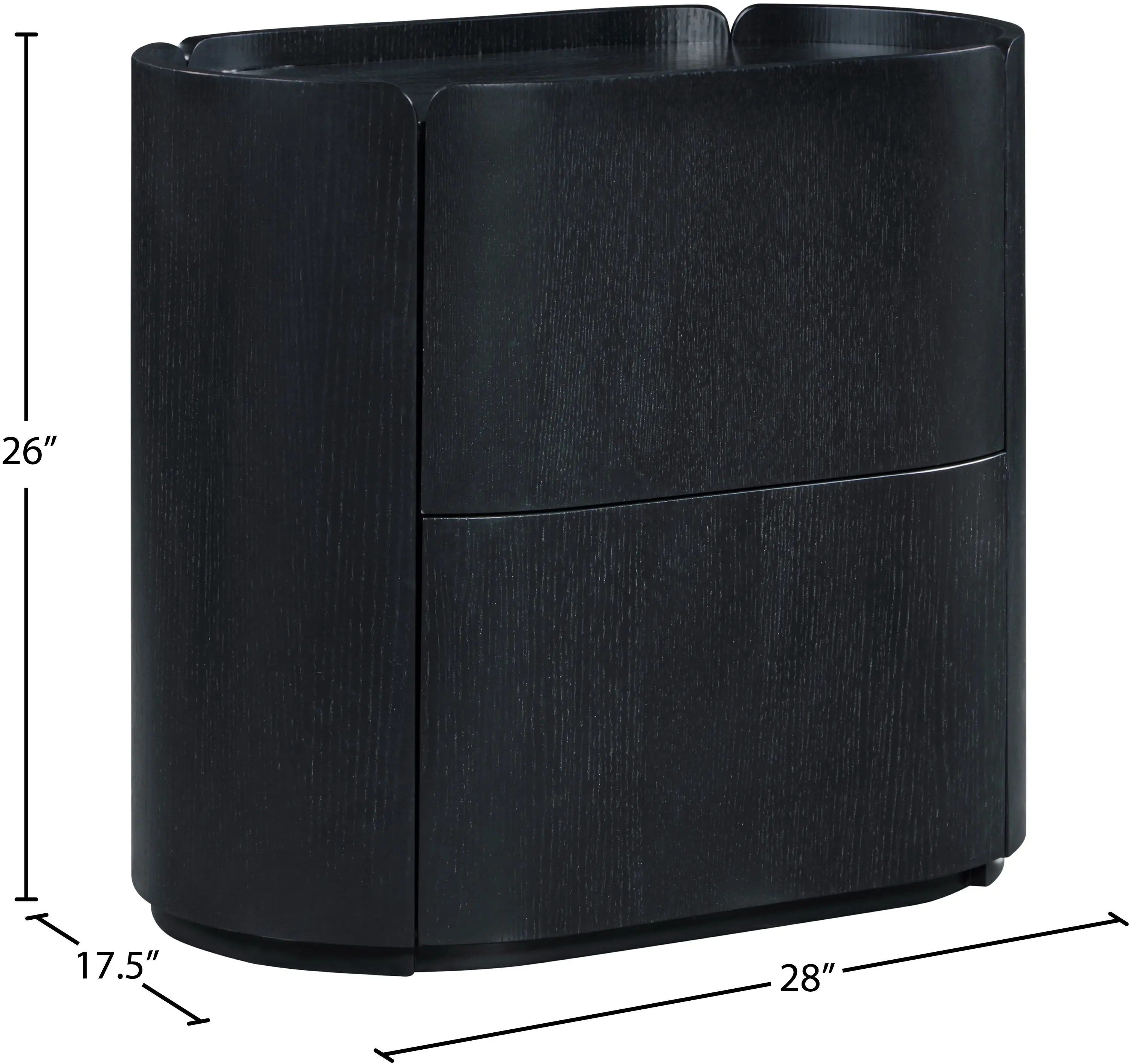 Everett Black Oak Nightstand-12