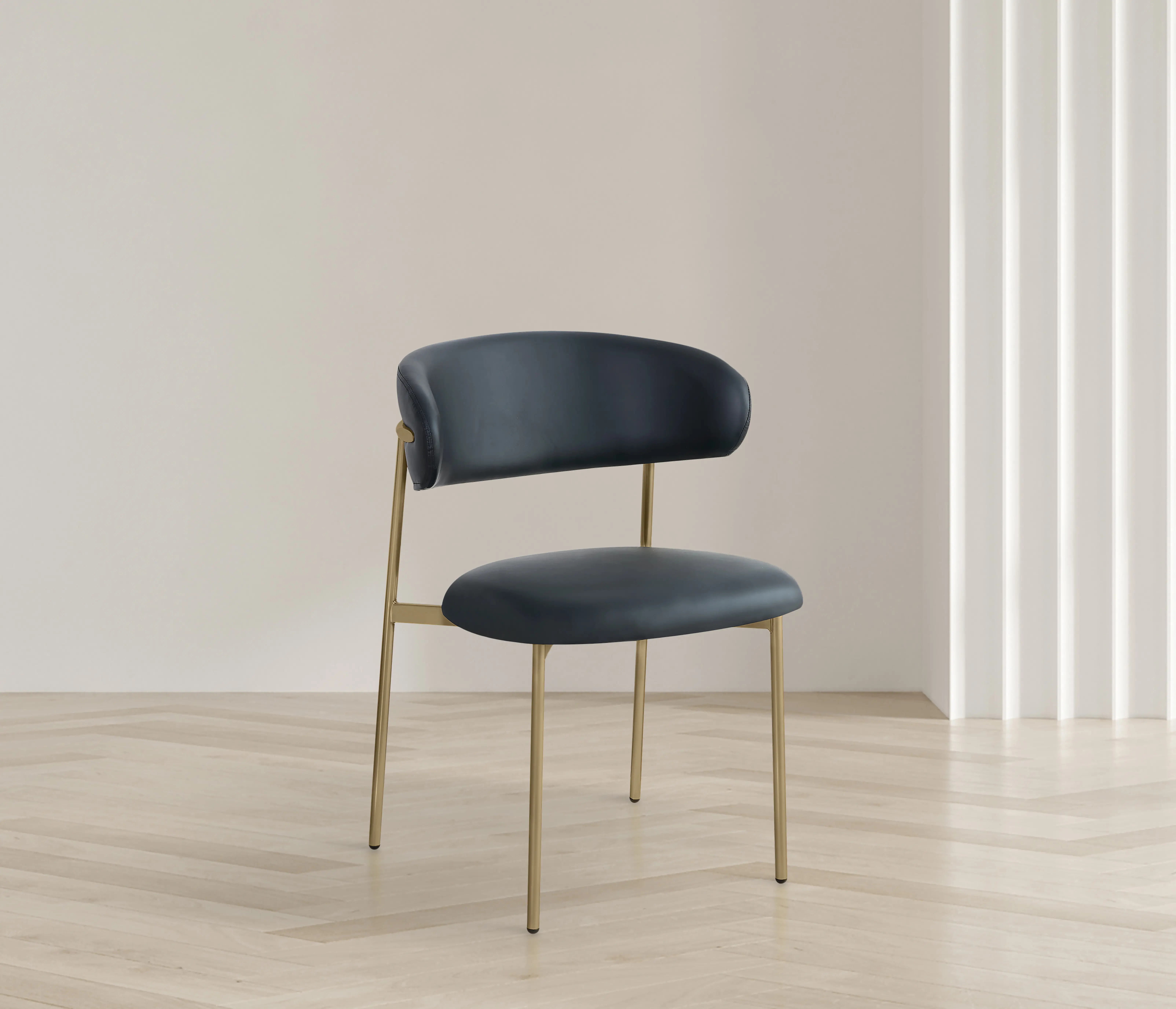 Lupita Black and Gold Dining Chair, Set of 2-2