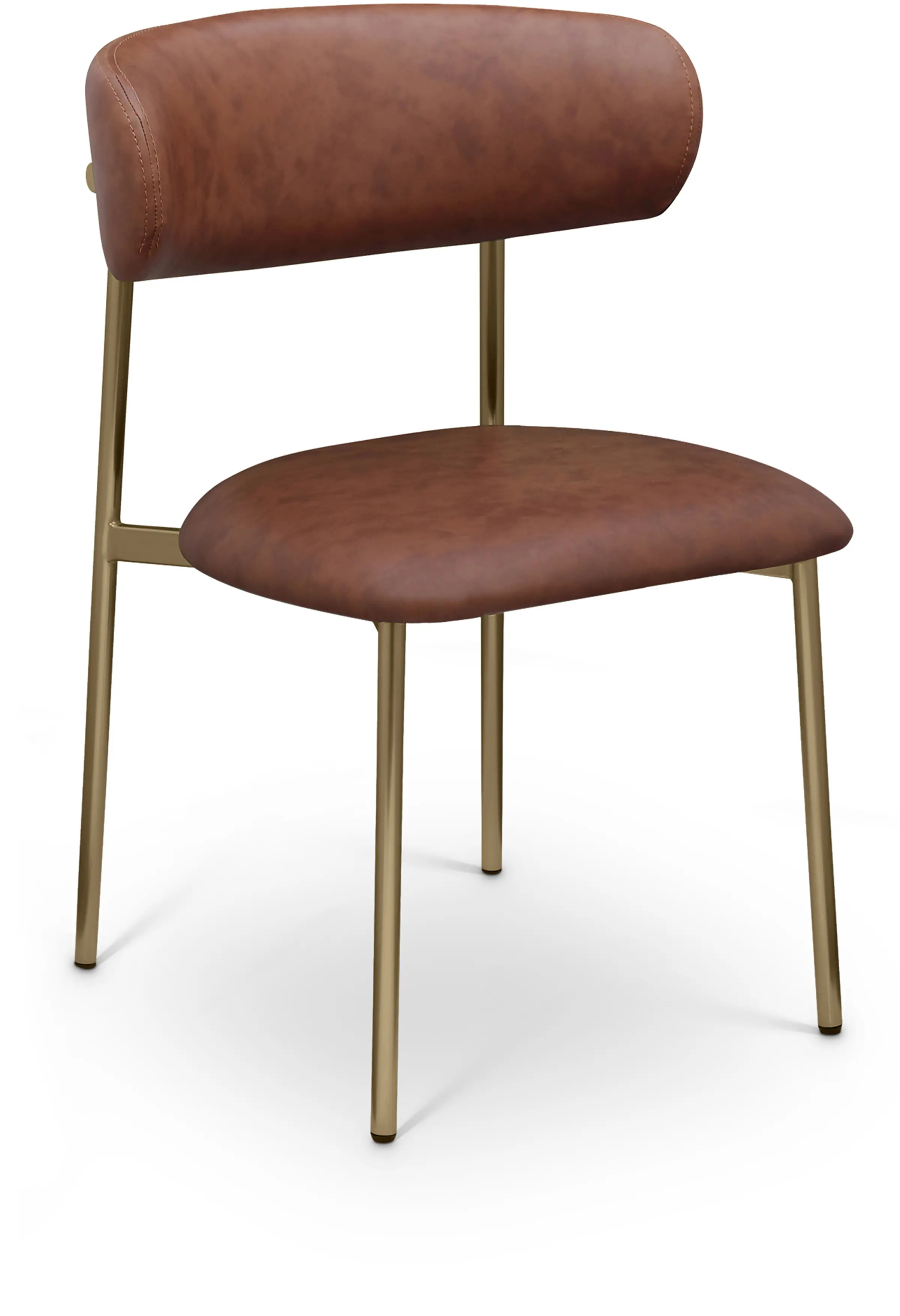 Lupita Brown and Gold Dining Chair, Set of 2-1