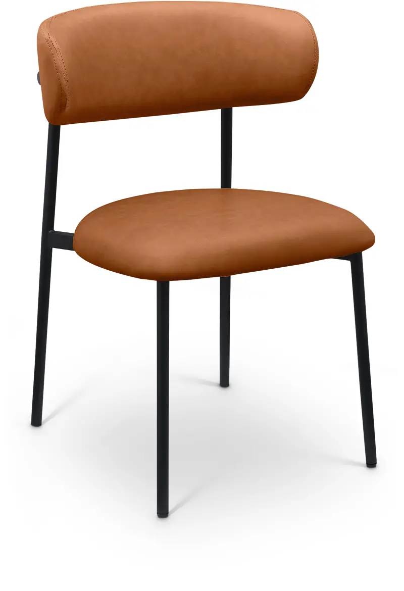 Lupita Cognac and Black Dining Chair, Set of 2