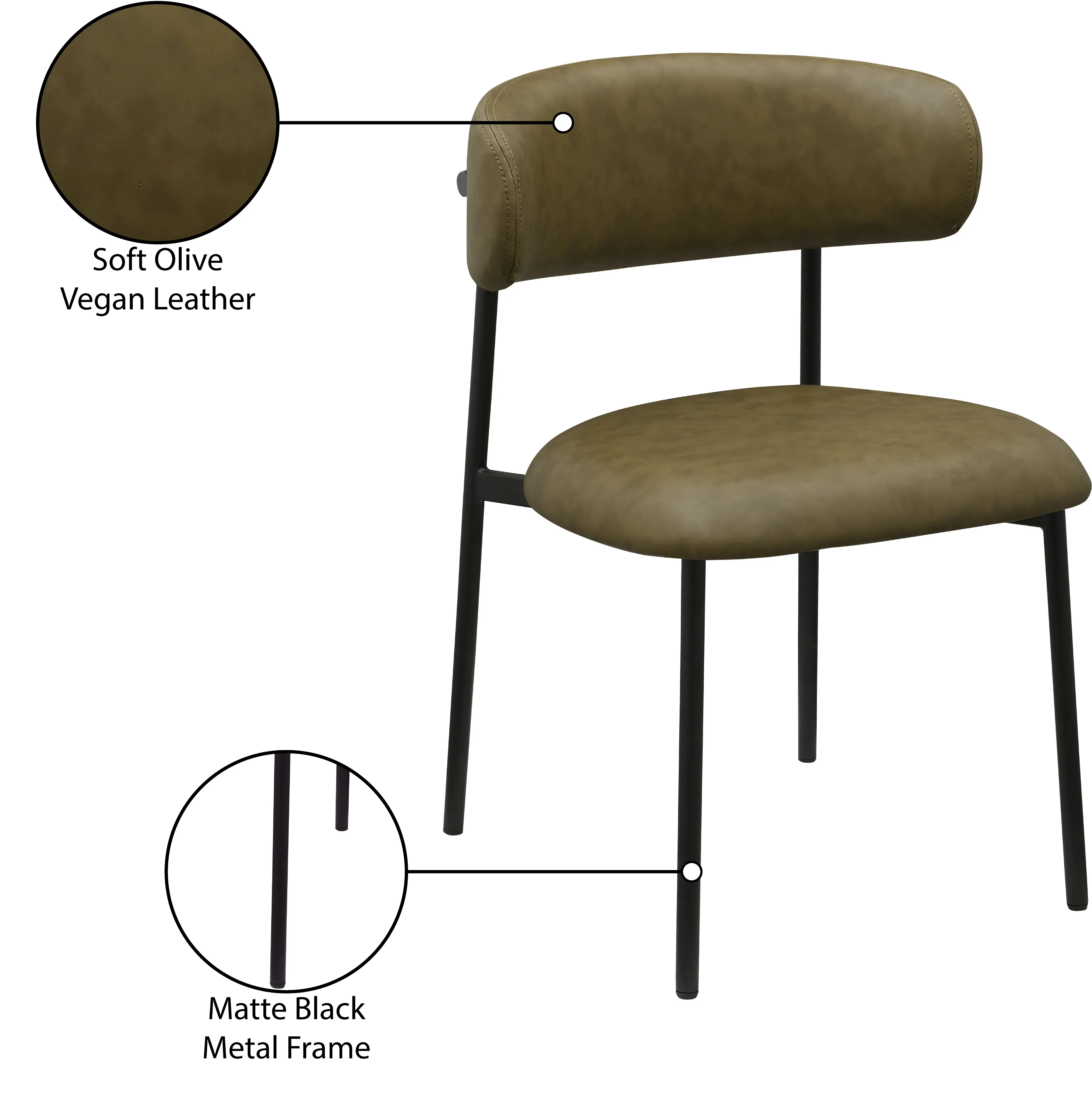 Lupita Olive and Black Dining Chair, Set of 2-9