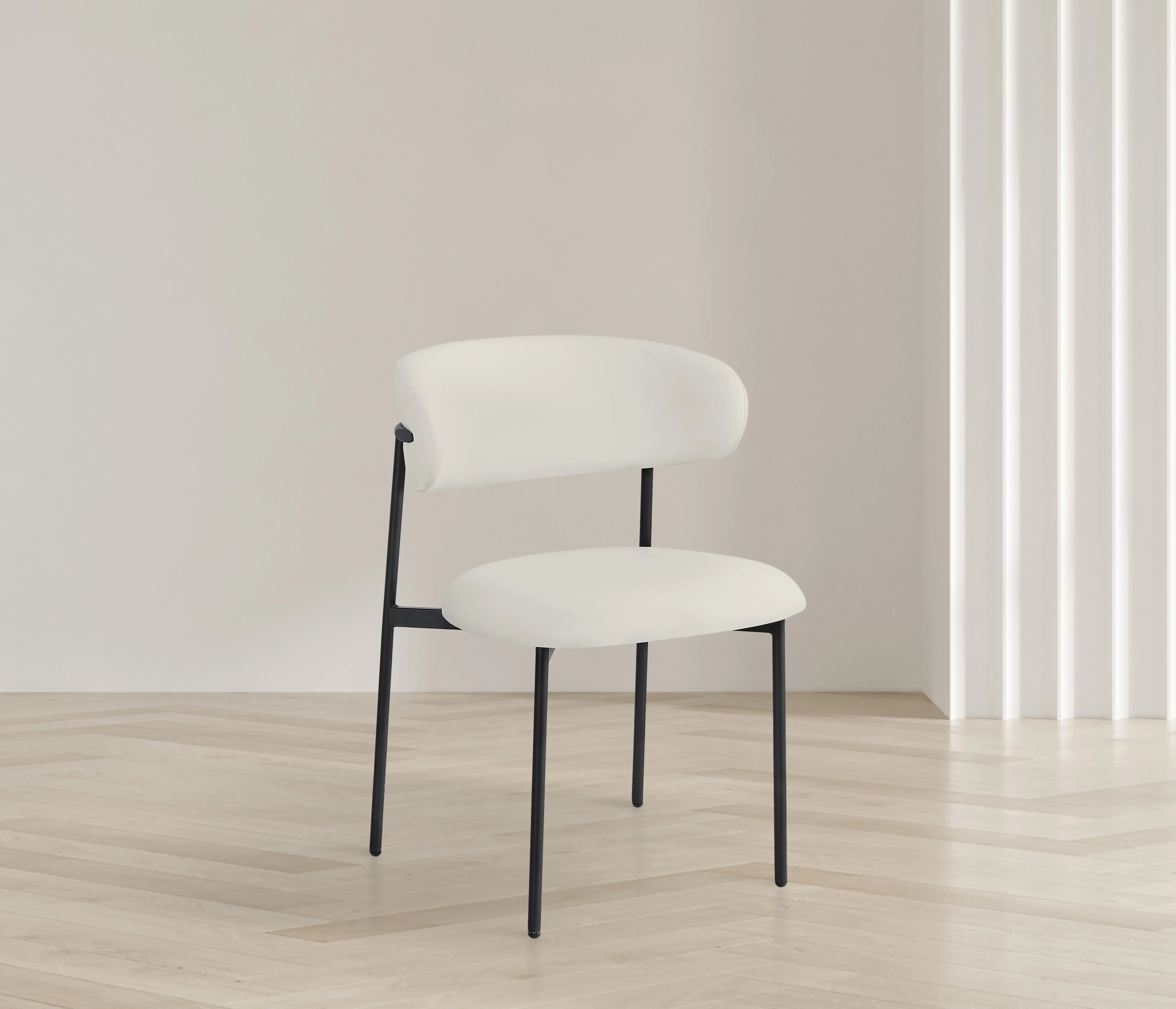Lupita Cream and Black Dining Chair, Set of 2-2