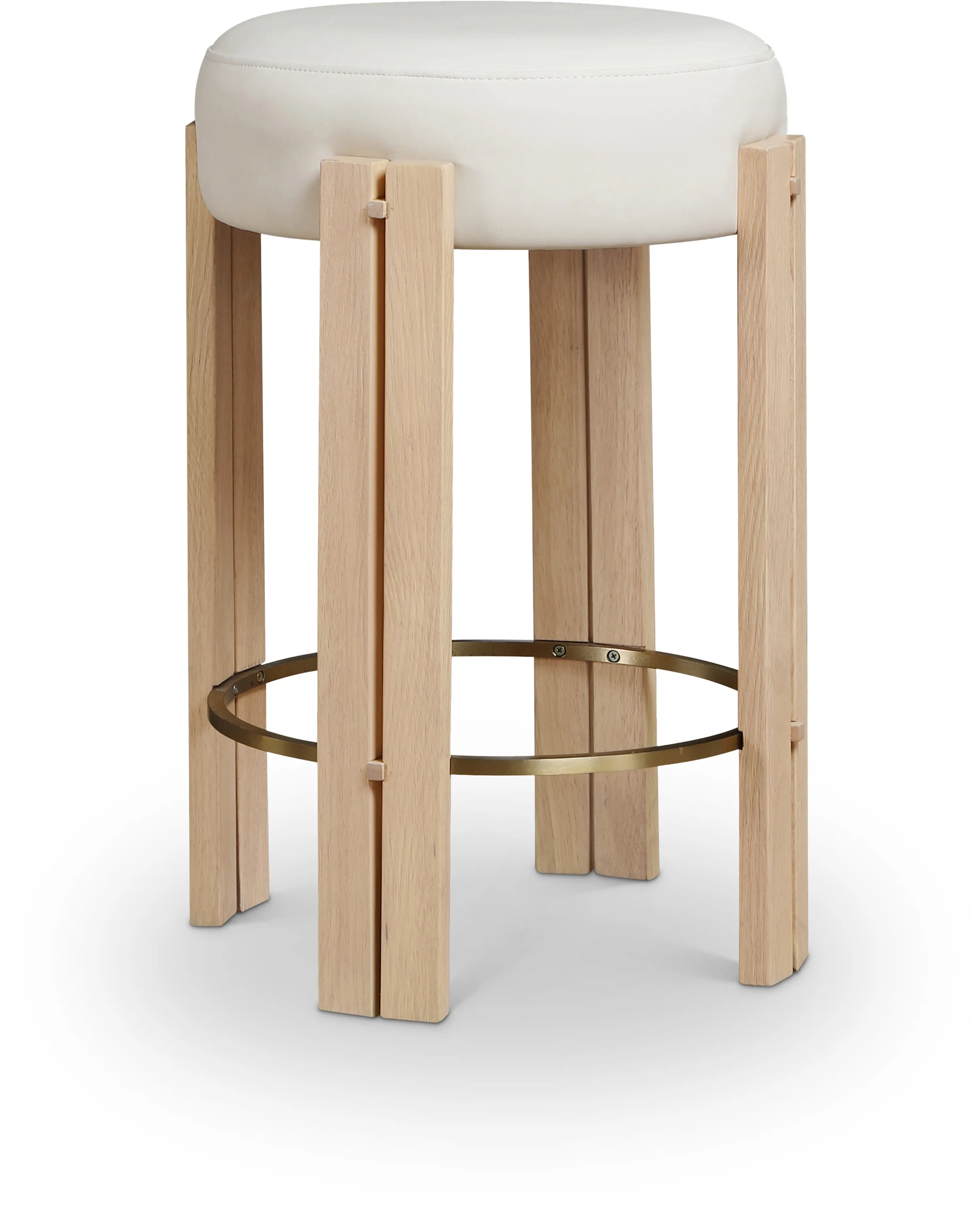 Harrison Cream Upholstered Counter Stool-1
