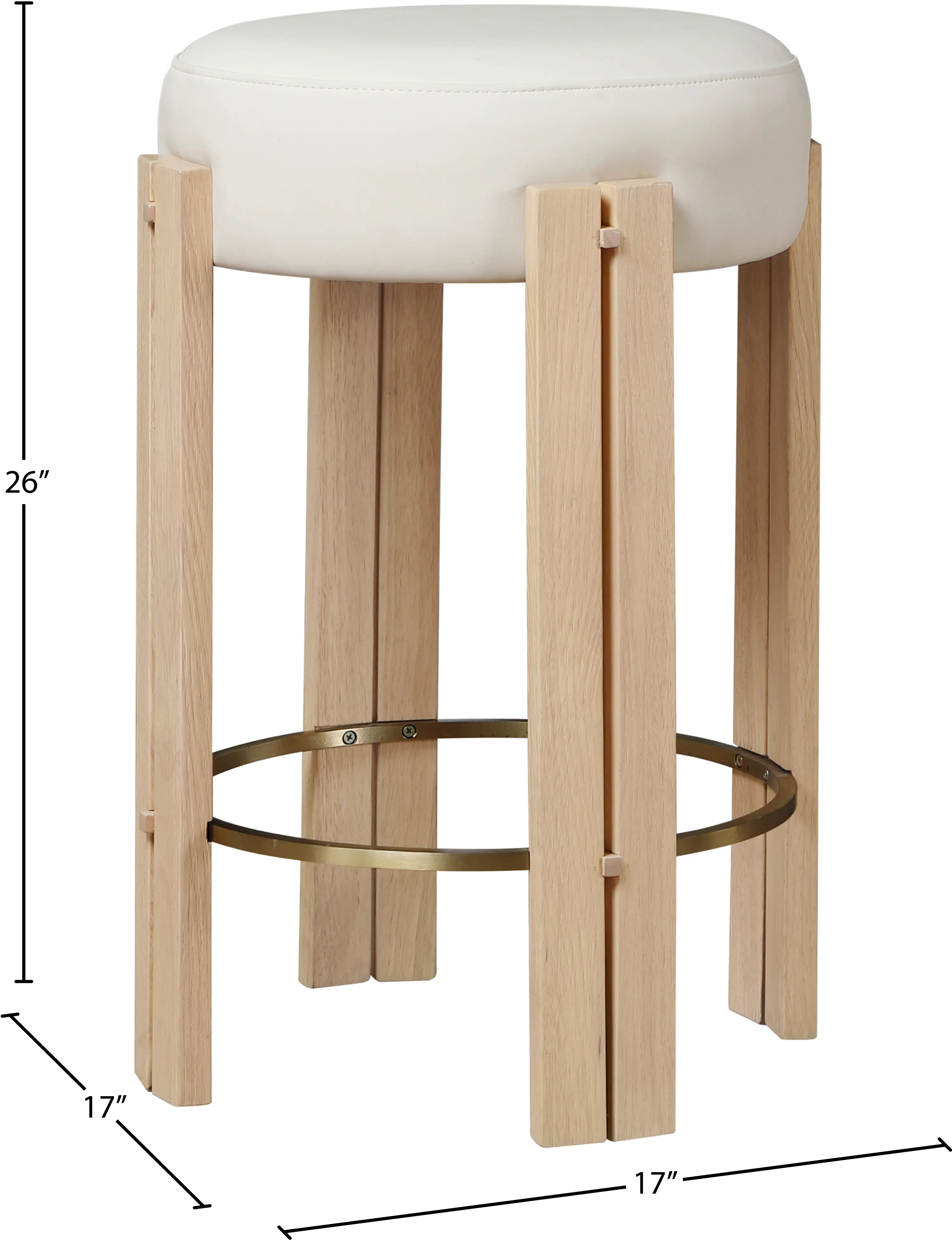 Harrison Cream Upholstered Counter Stool-7