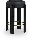 Harrison Black Upholstered Counter Stool