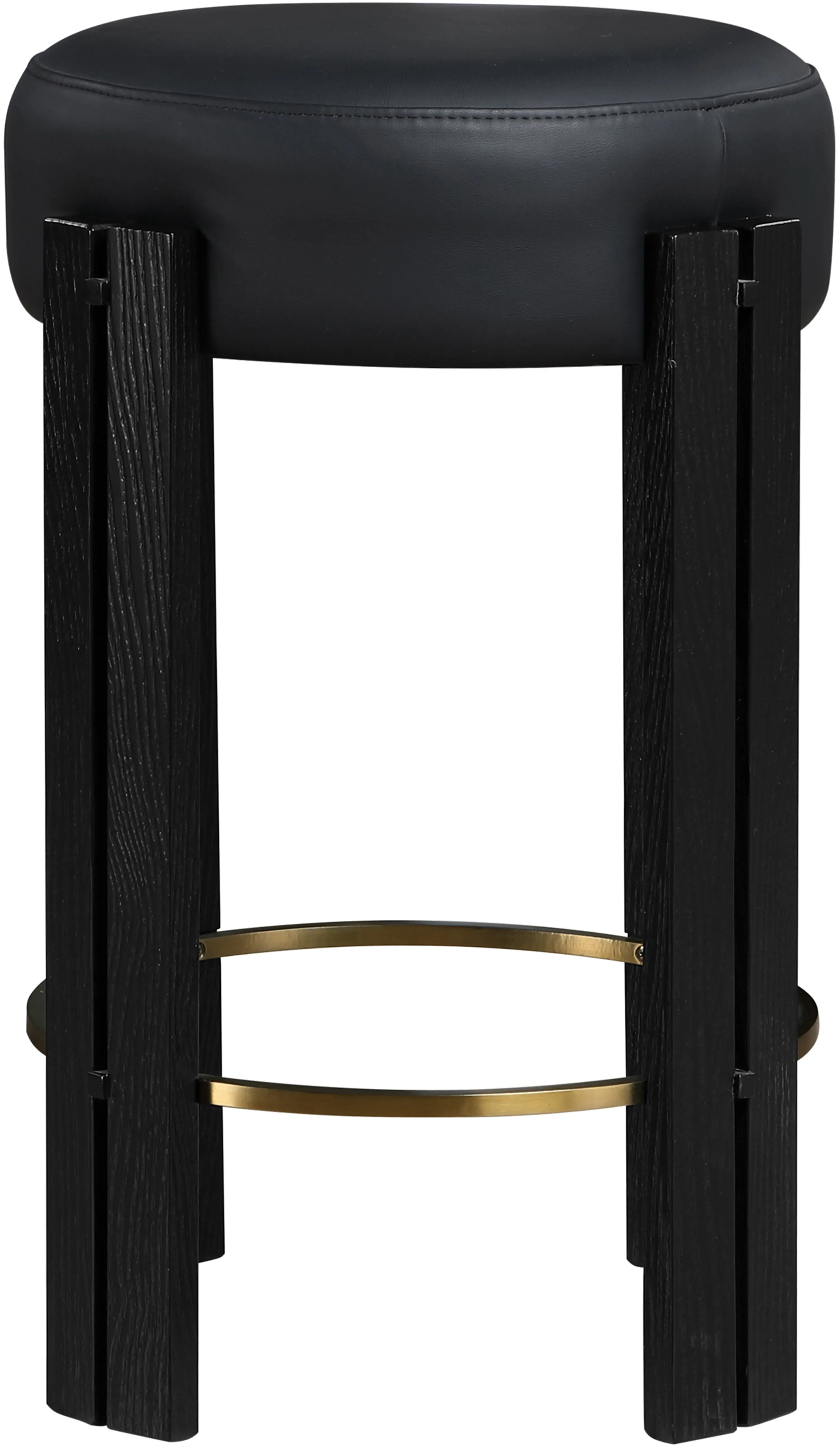 Harrison Black Upholstered Counter Stool-4