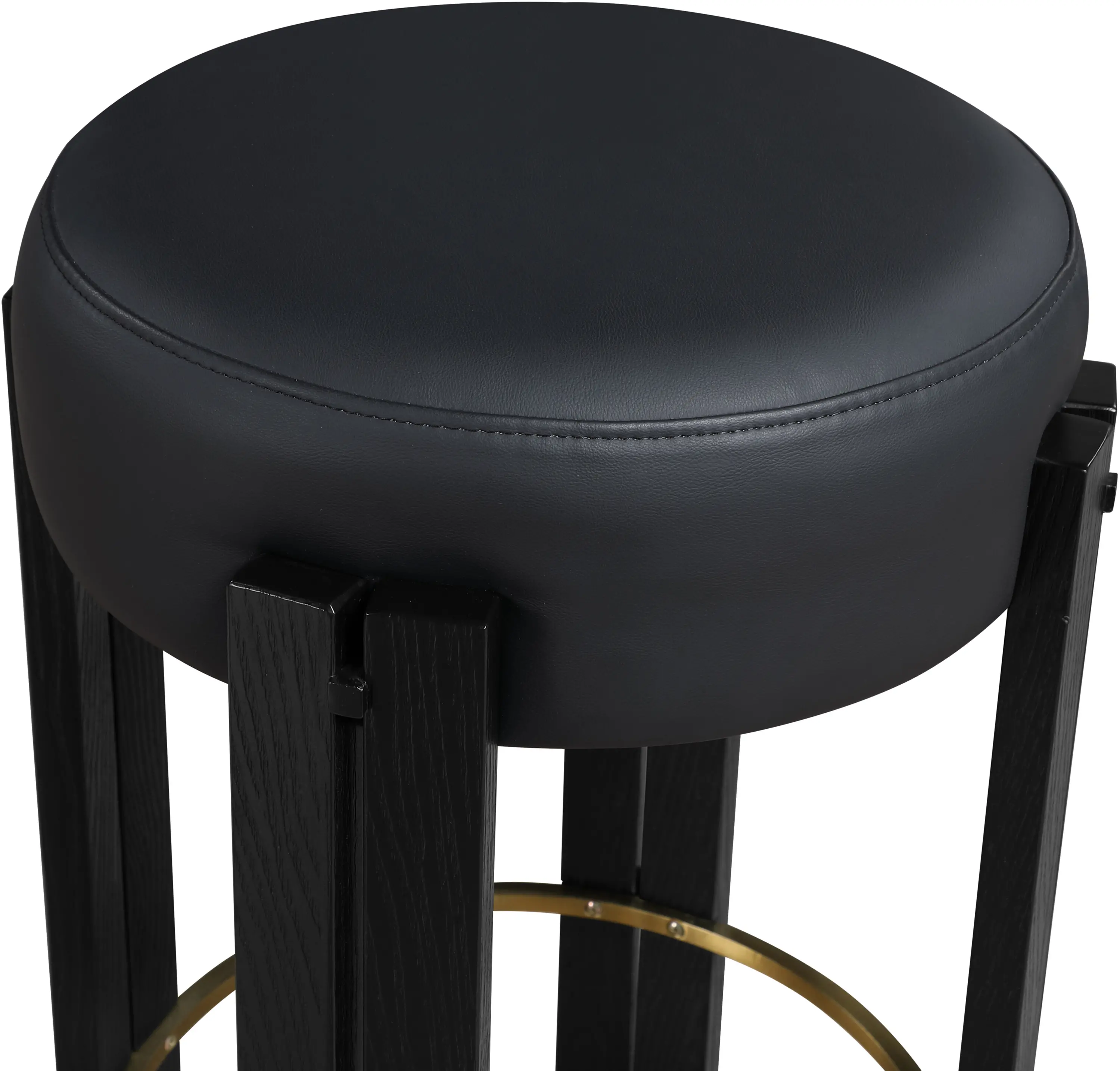Harrison Black Upholstered Counter Stool-5