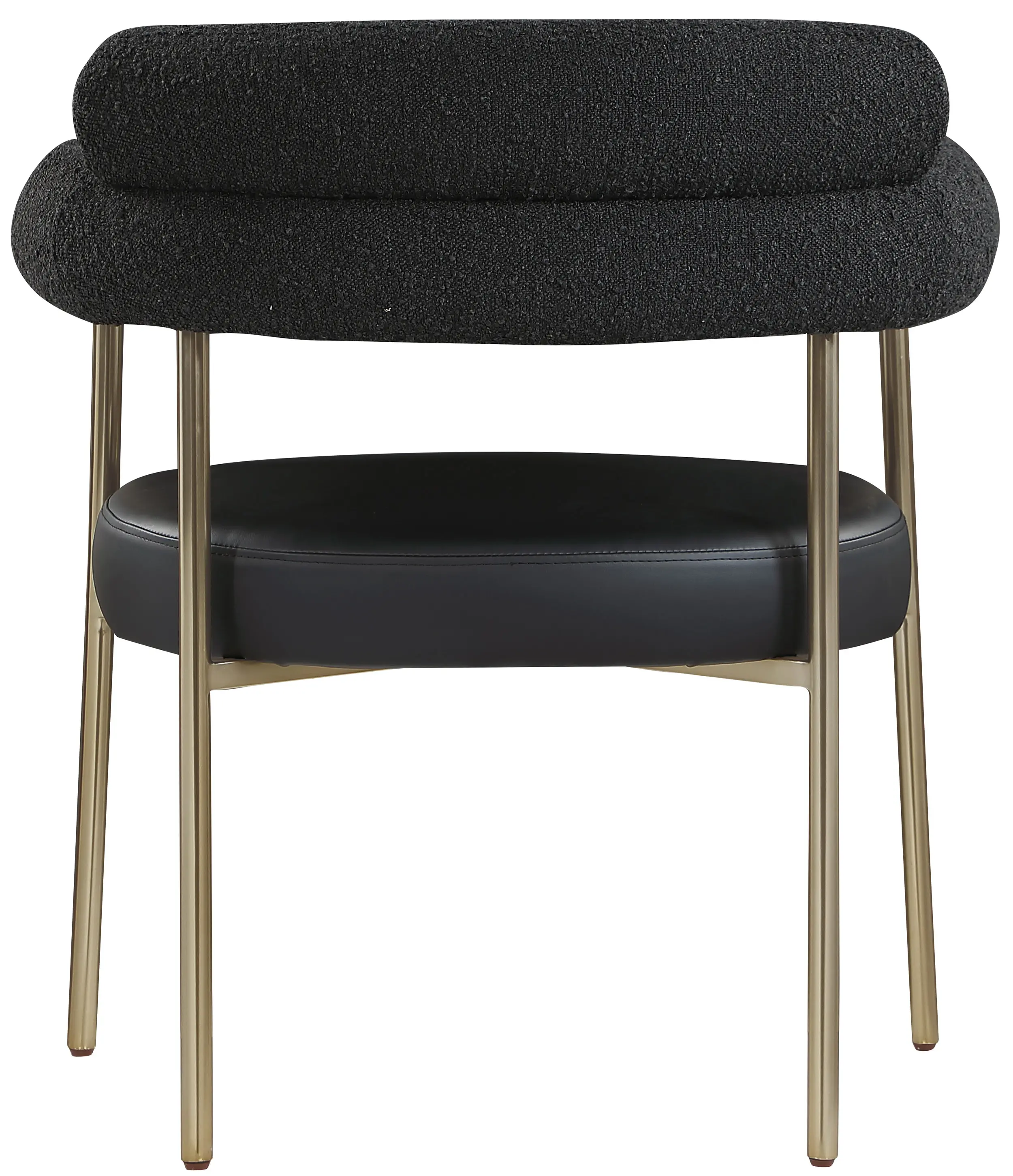 Blake Black Boucle and Vegan Leather Dining Chair, Set of 2-6