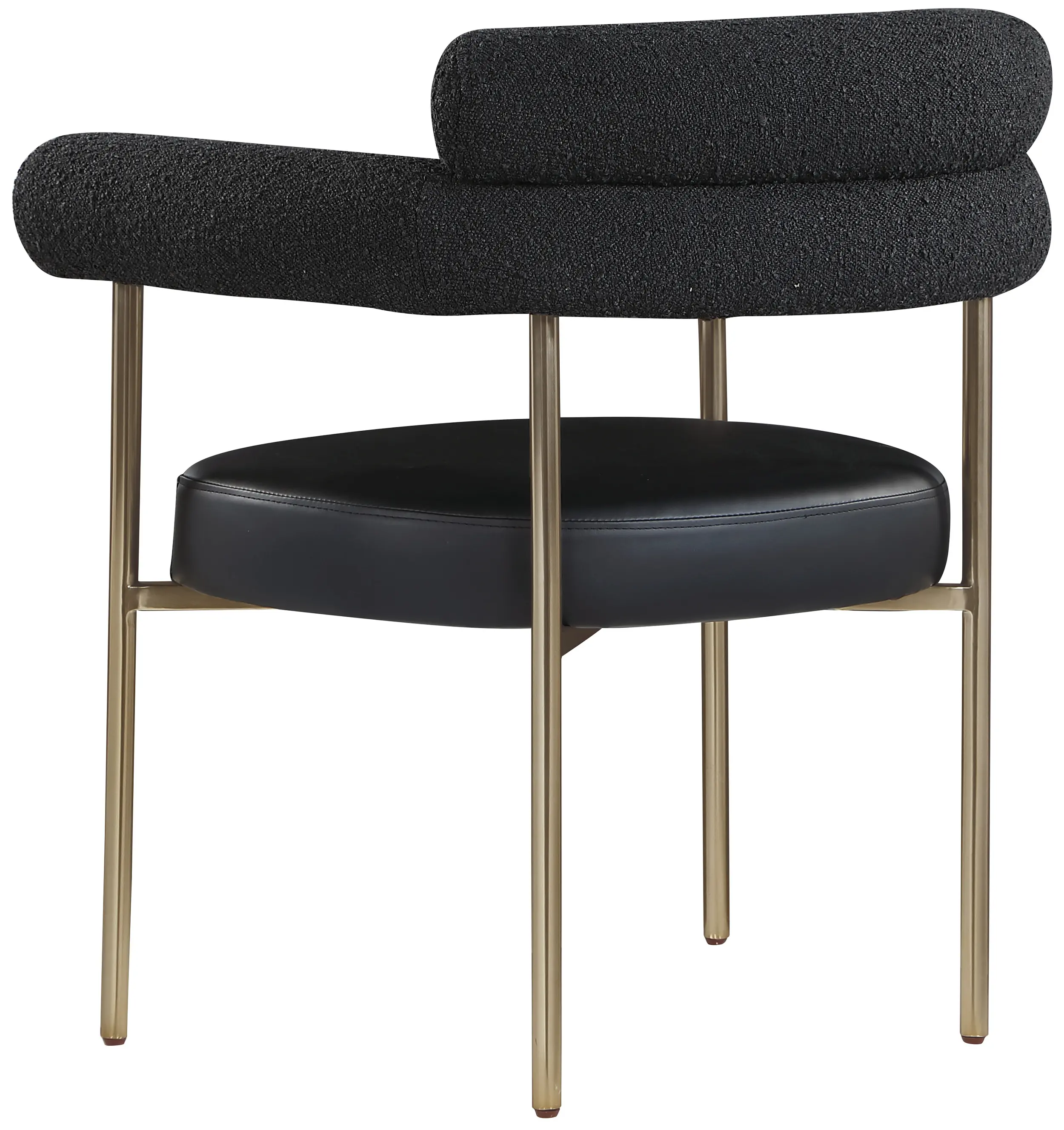 Blake Black Boucle and Vegan Leather Dining Chair, Set of 2-7