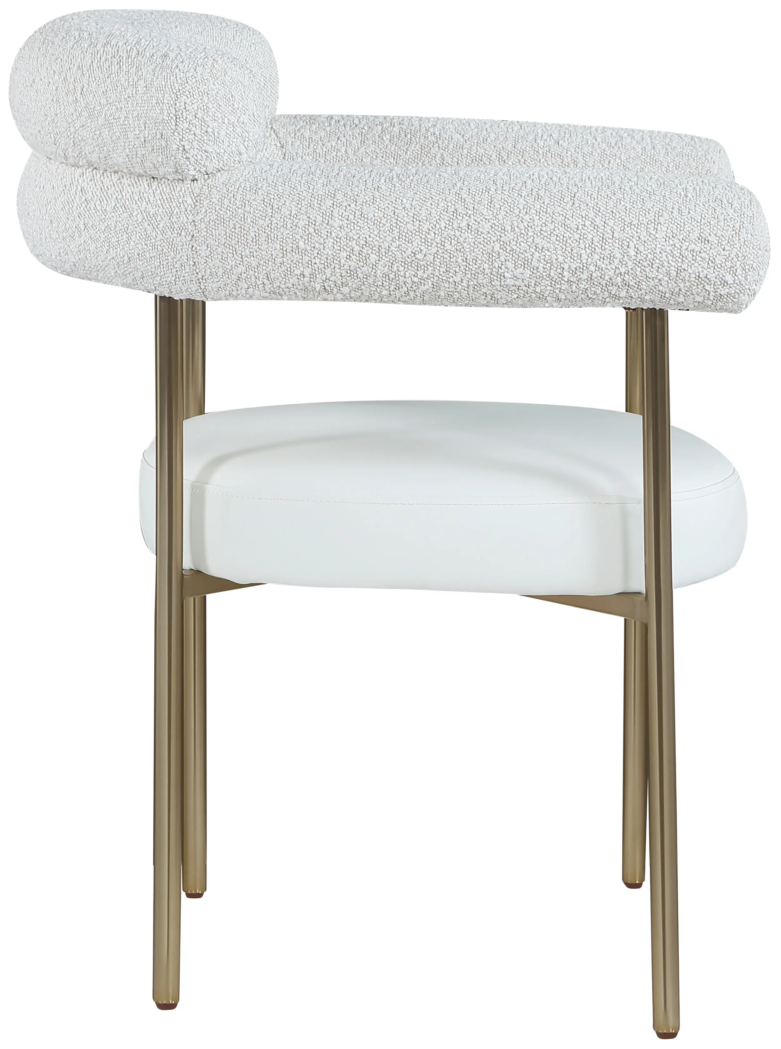 Blake Cream Boucle and Vegan Leather Dining Chair, Set of 2-5