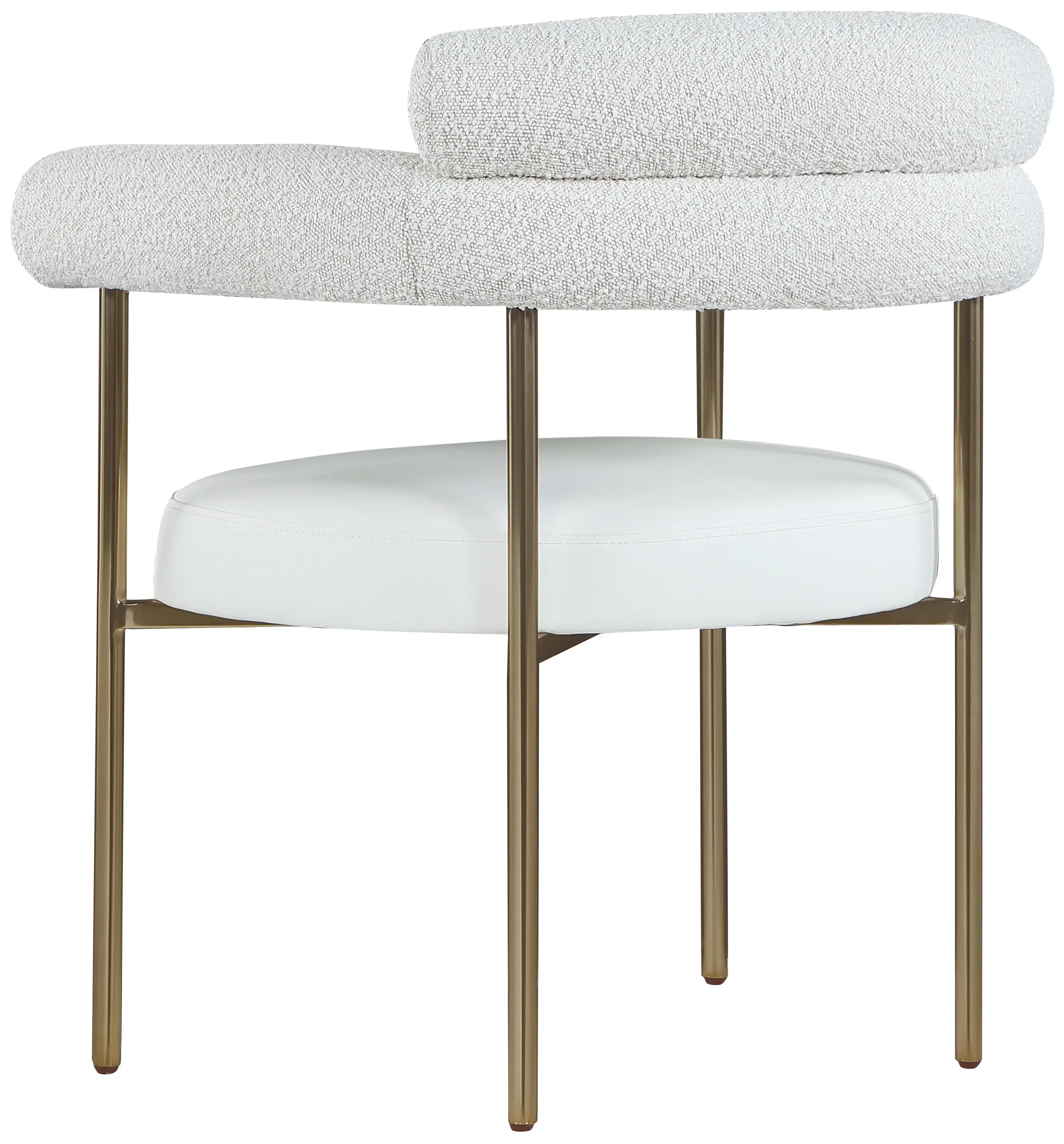 Blake Cream Boucle and Vegan Leather Dining Chair, Set of 2-6