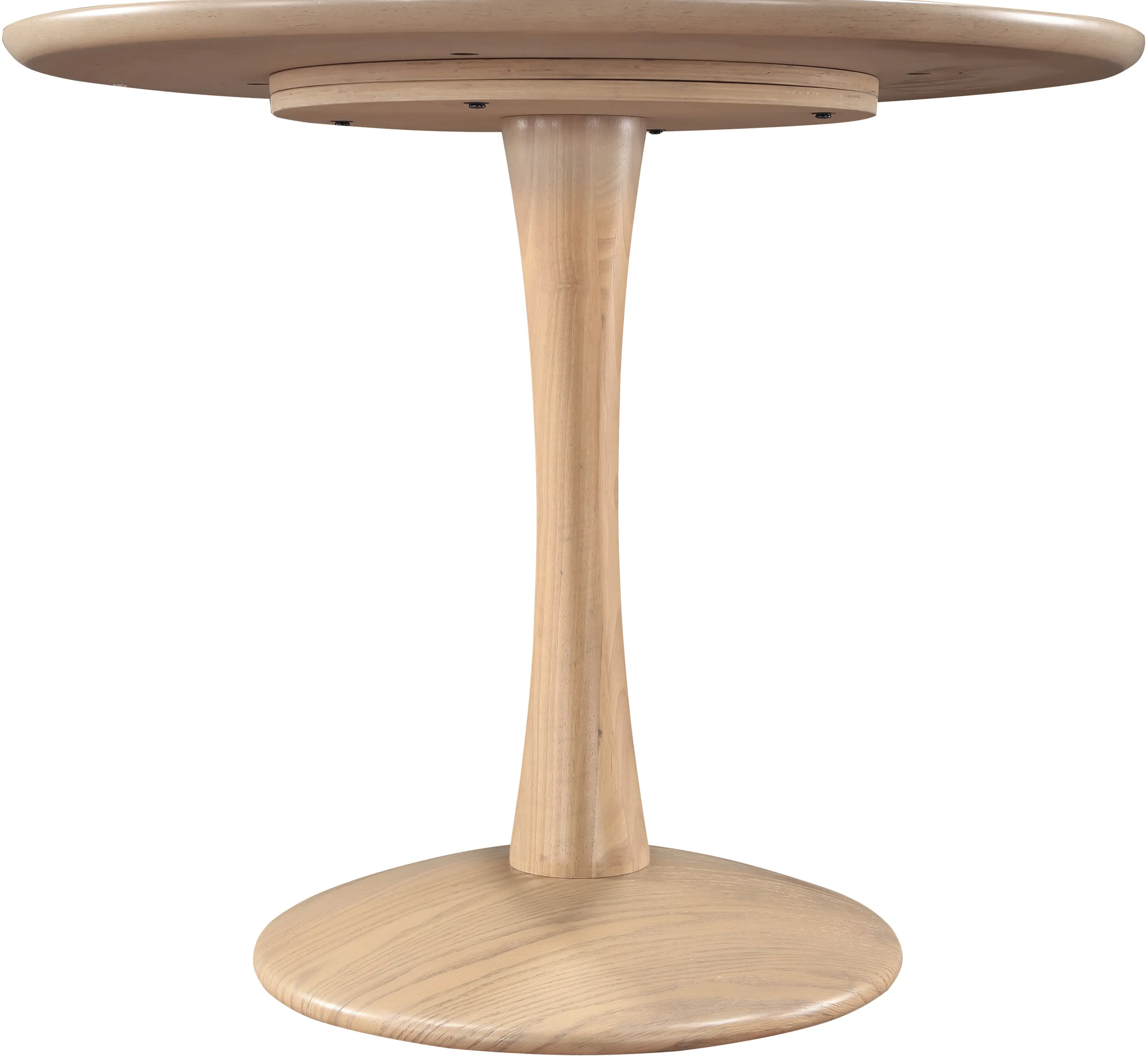 914OAK-T Holly 36 Natural Wood Round Dining Table-4