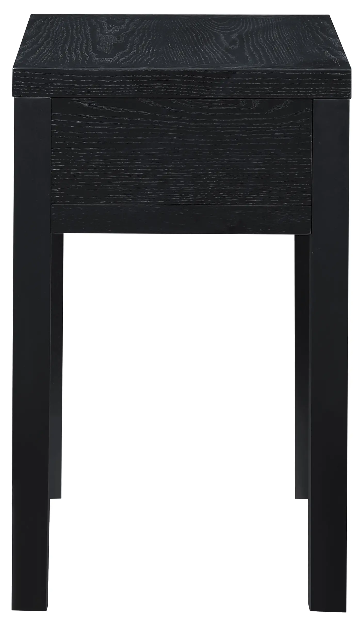 Fiora Black Scalloped Nightstand with Drawer-4