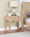 Fiora Natural Scalloped Nightstand with Drawer