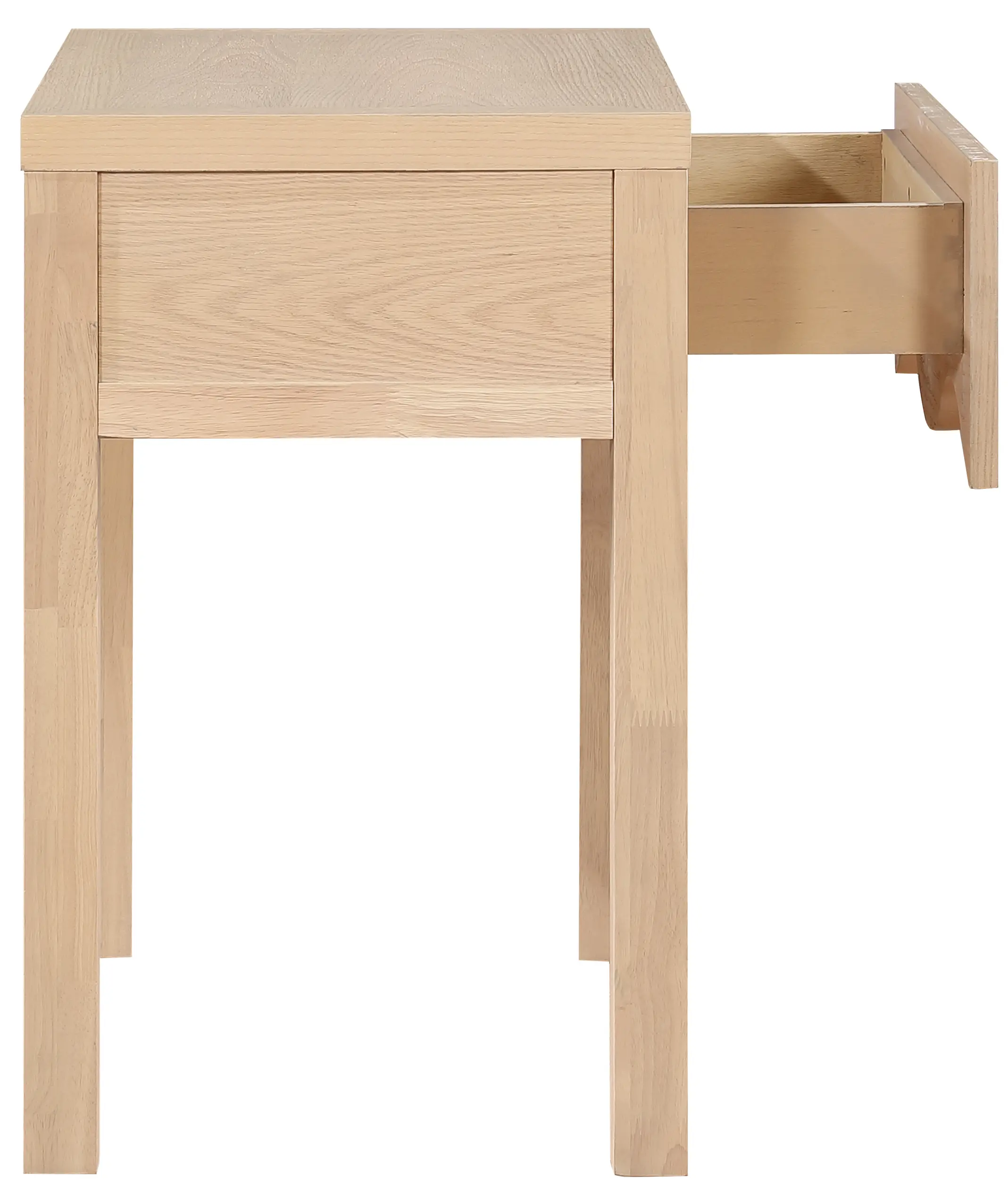 Fiora Natural Scalloped Nightstand with Drawer-5