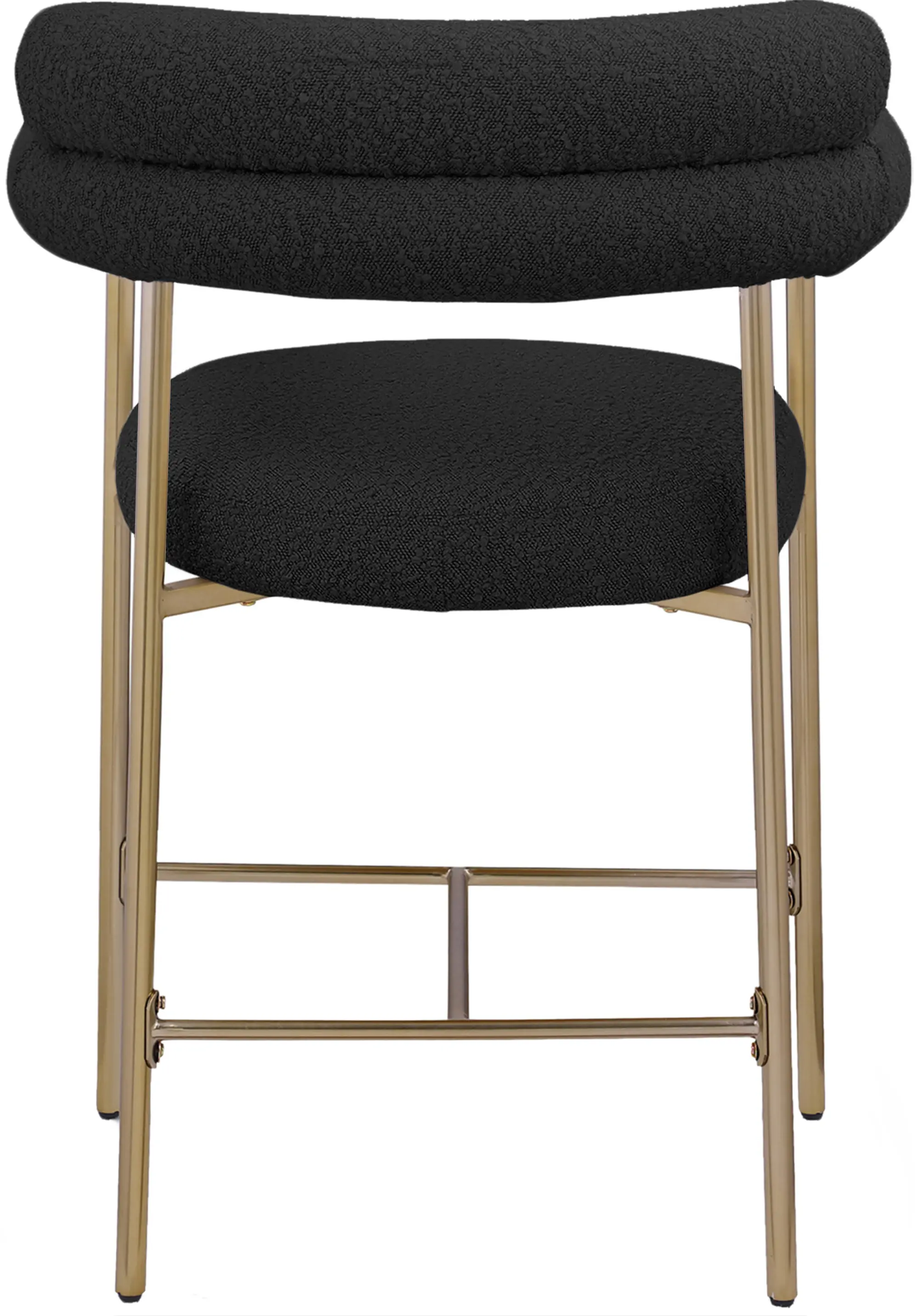 Blake Black Boucle Upholstered Counter Stool, Set of 2-6