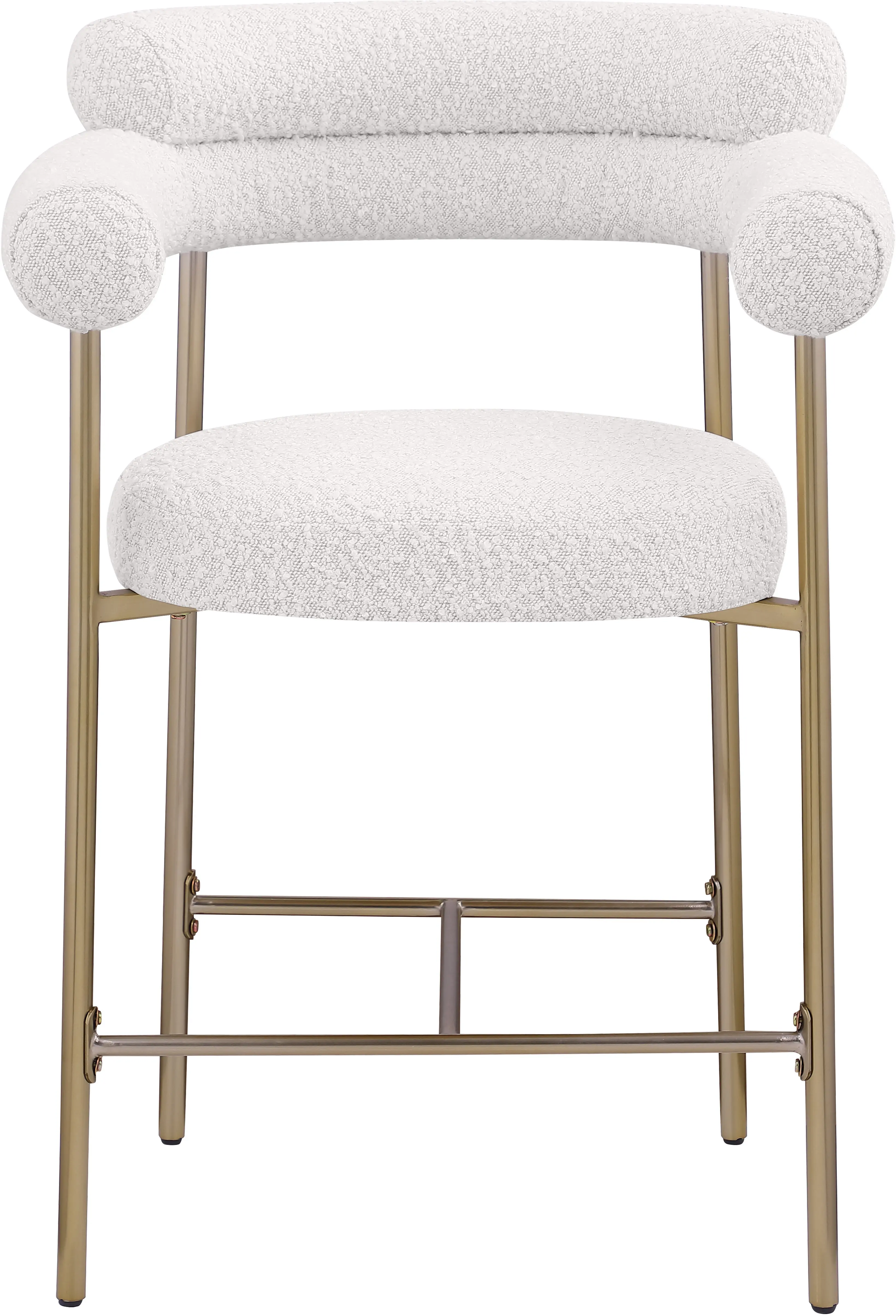 Blake Cream Boucle Upholstered Counter Stool, Set of 2-4
