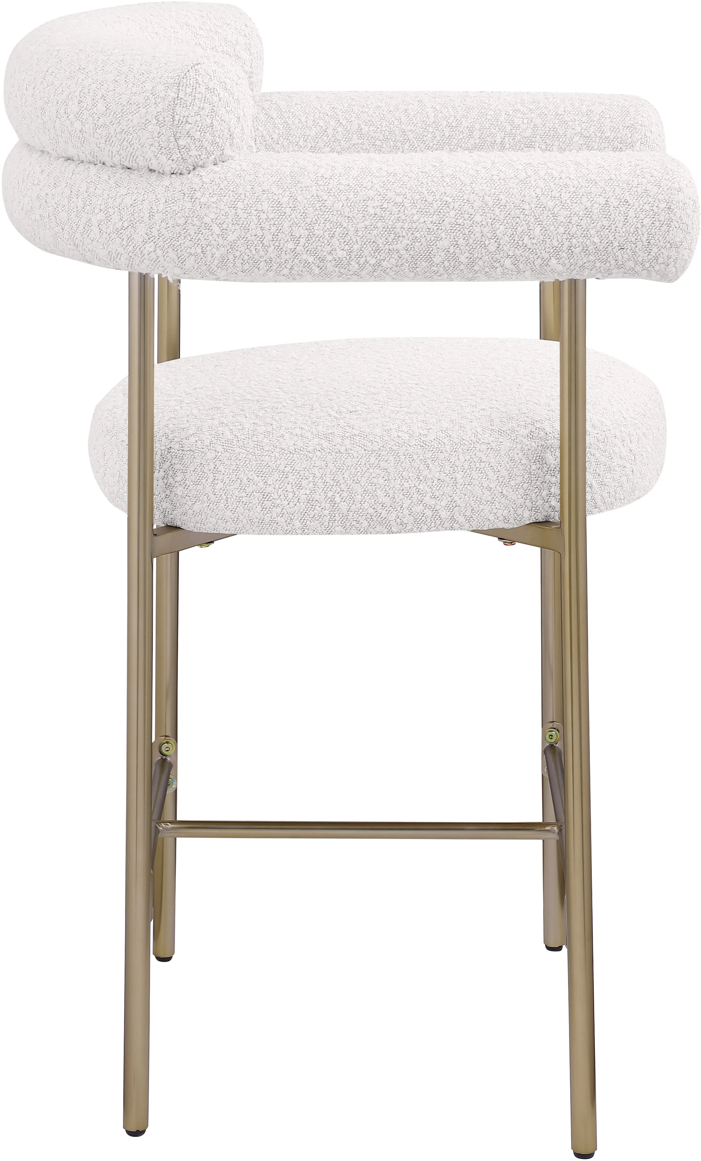 Blake Cream Boucle Upholstered Counter Stool, Set of 2-5