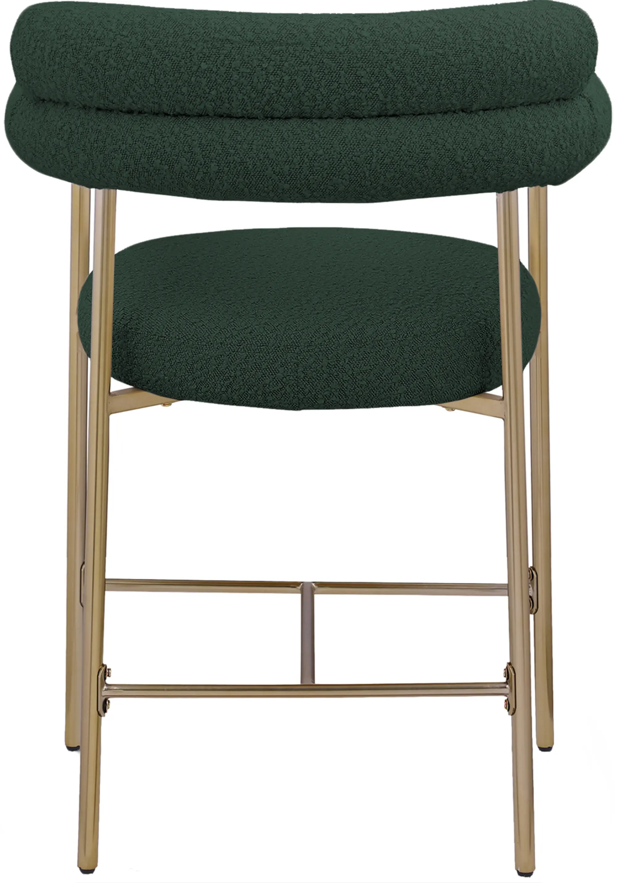 Blake Green Boucle Upholstered Counter Stool, Set of 2-6