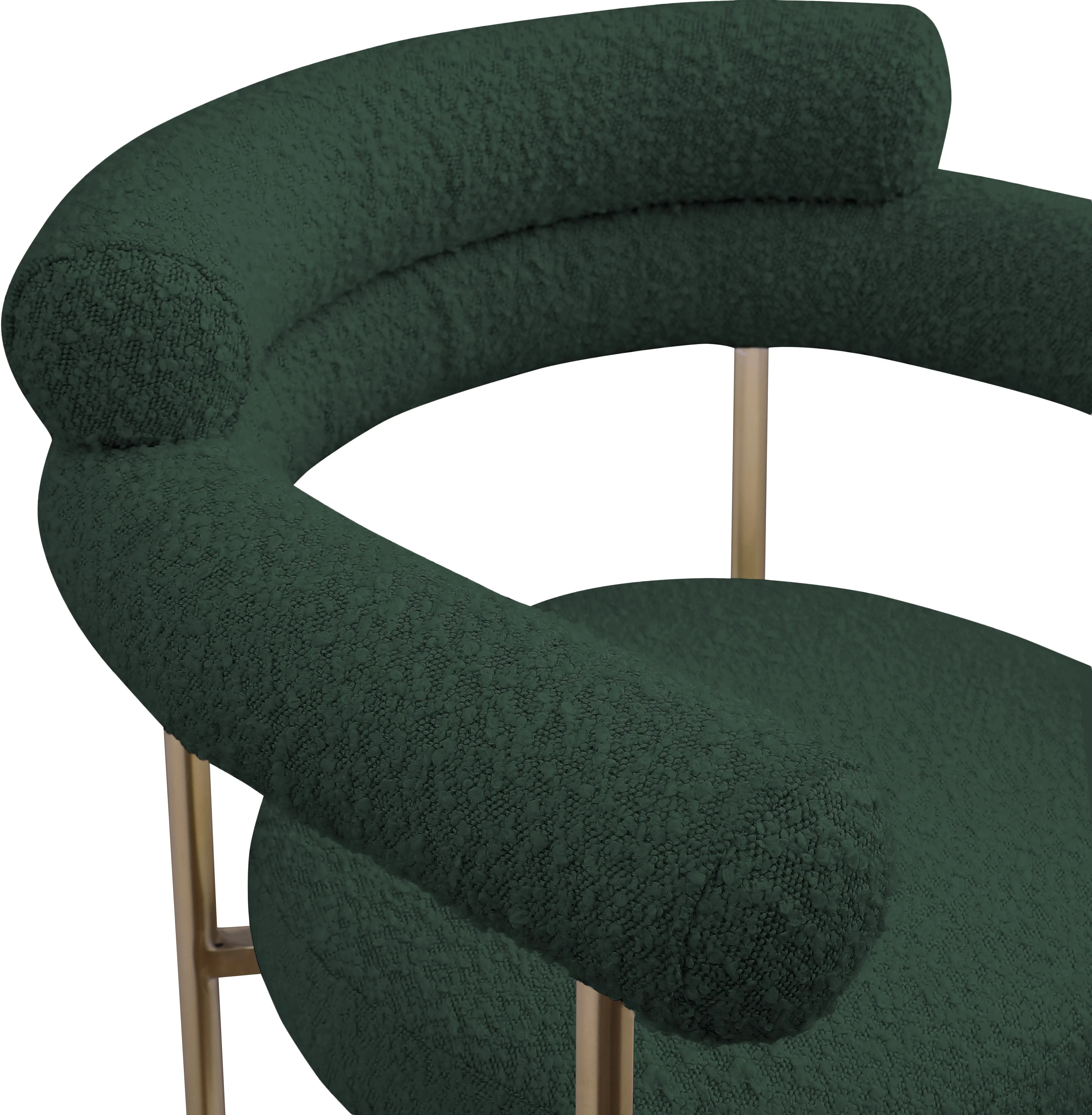 Blake Green Boucle Upholstered Counter Stool, Set of 2-8