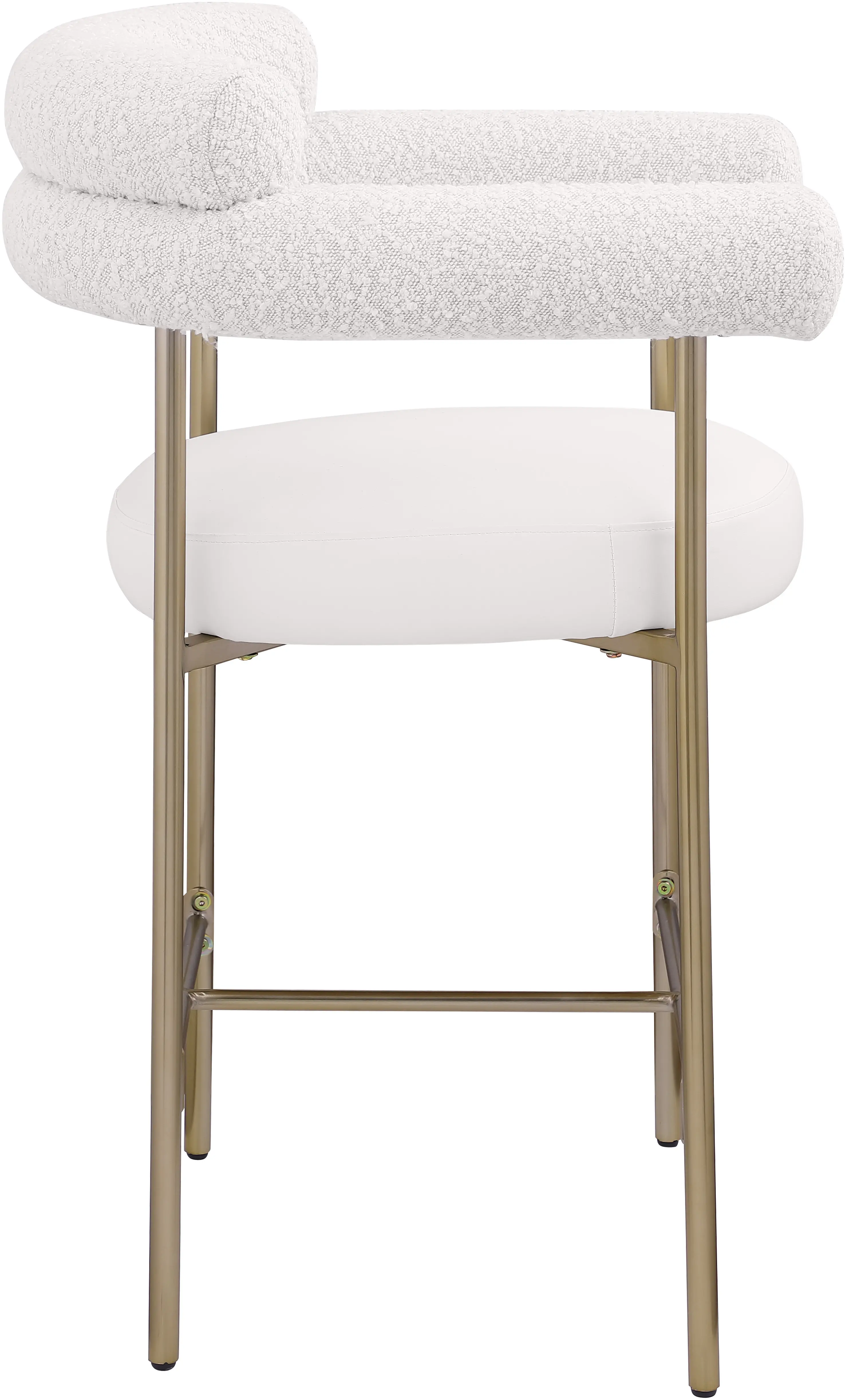 Blake Cream Boucle and Vegan Leather Counter Stool, Set of 2-5