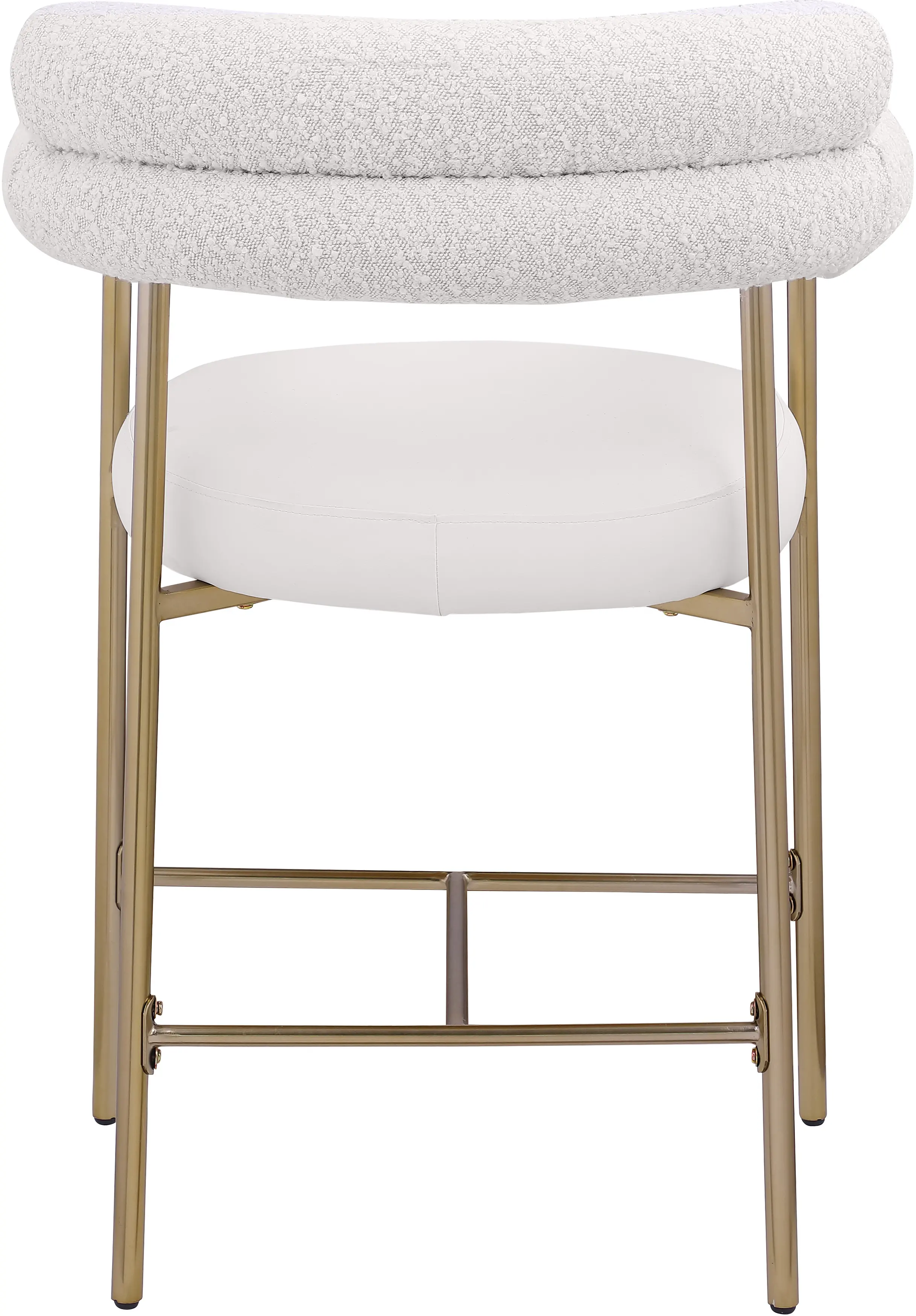 Blake Cream Boucle and Vegan Leather Counter Stool, Set of 2-6