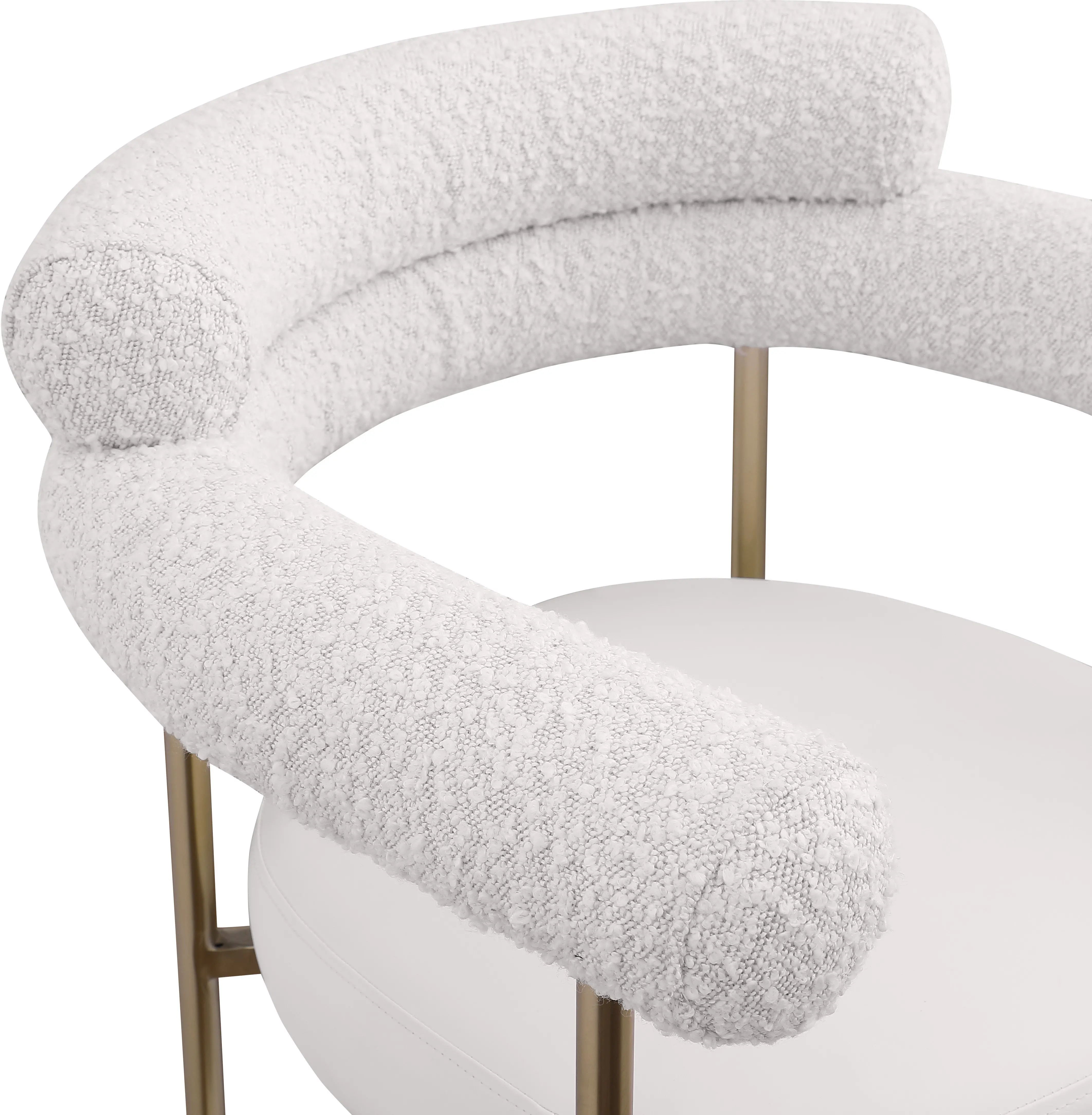 Blake Cream Boucle and Vegan Leather Counter Stool, Set of 2-8