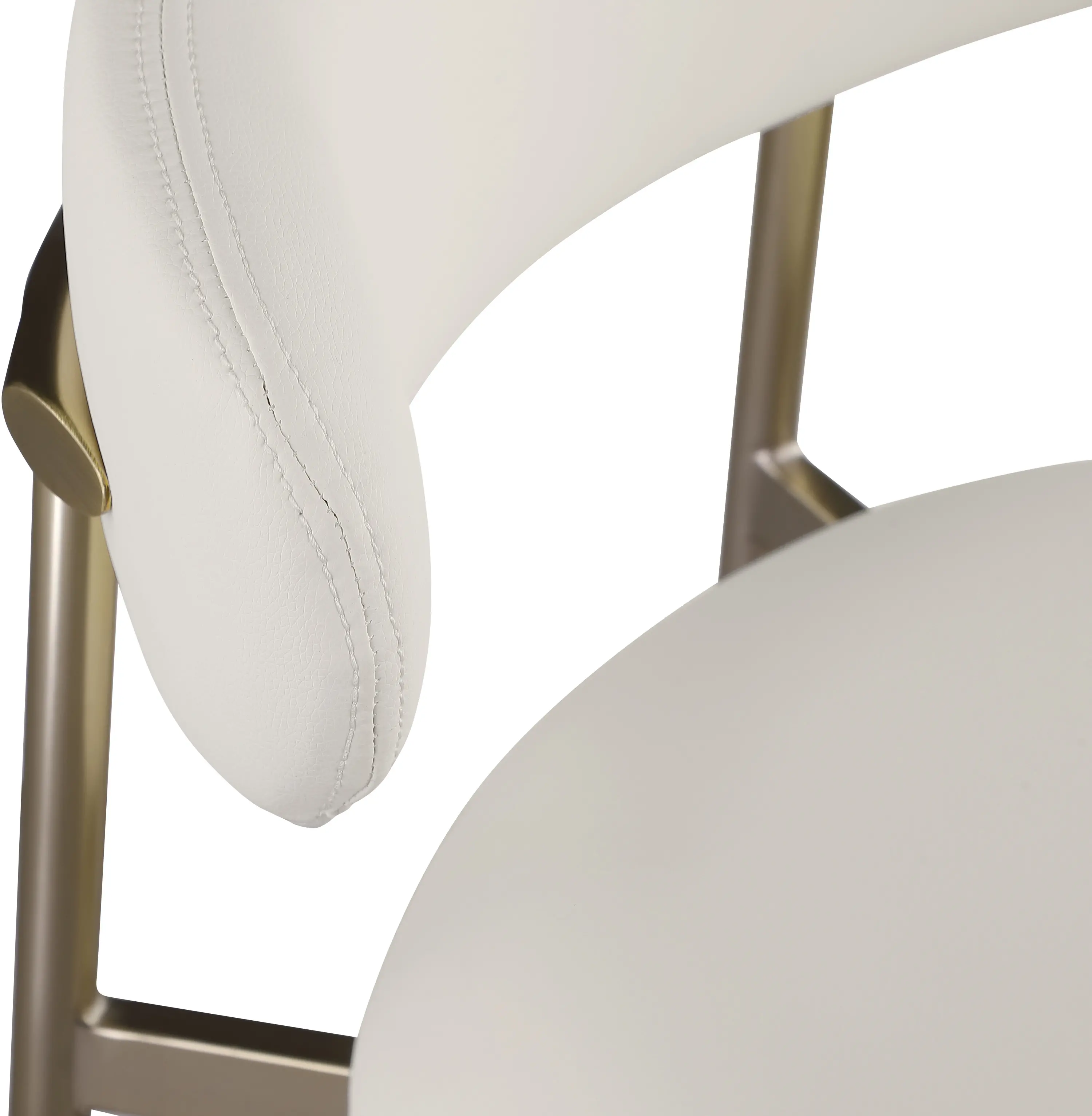 Lupita Off-White Vegan Leather Upholstered Counter Stool, Set of 2-8