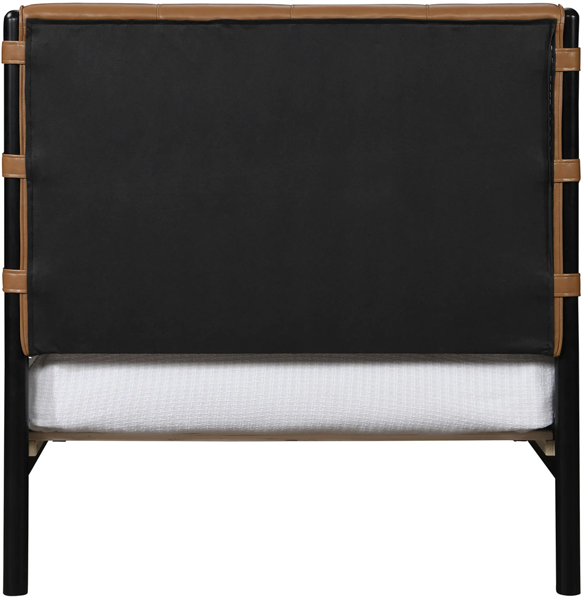 Abigail Cognac Vegan Leather Upholstered Twin Bed-5