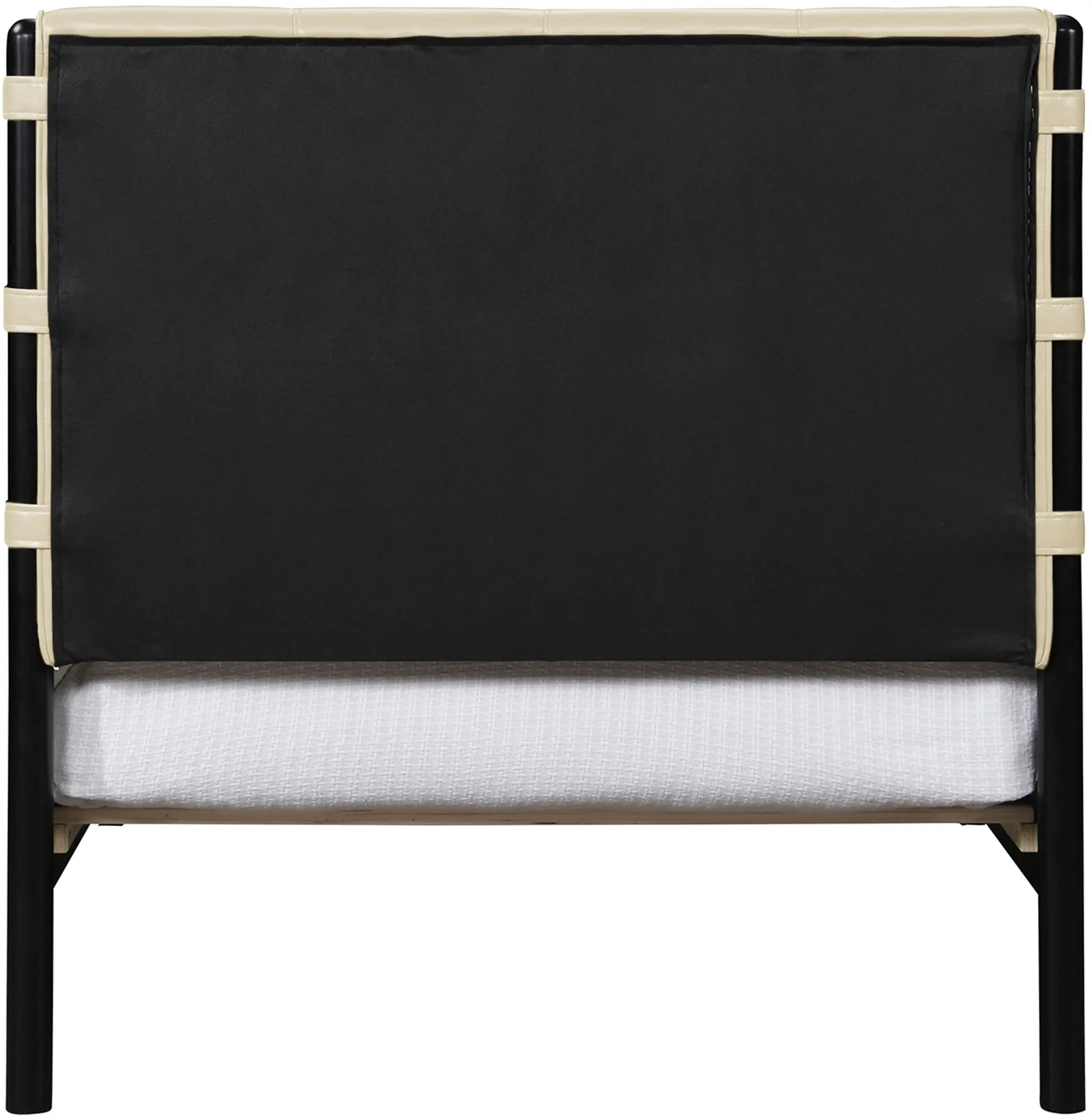 Abigail Cream Vegan Leather Upholstered Twin Bed-5