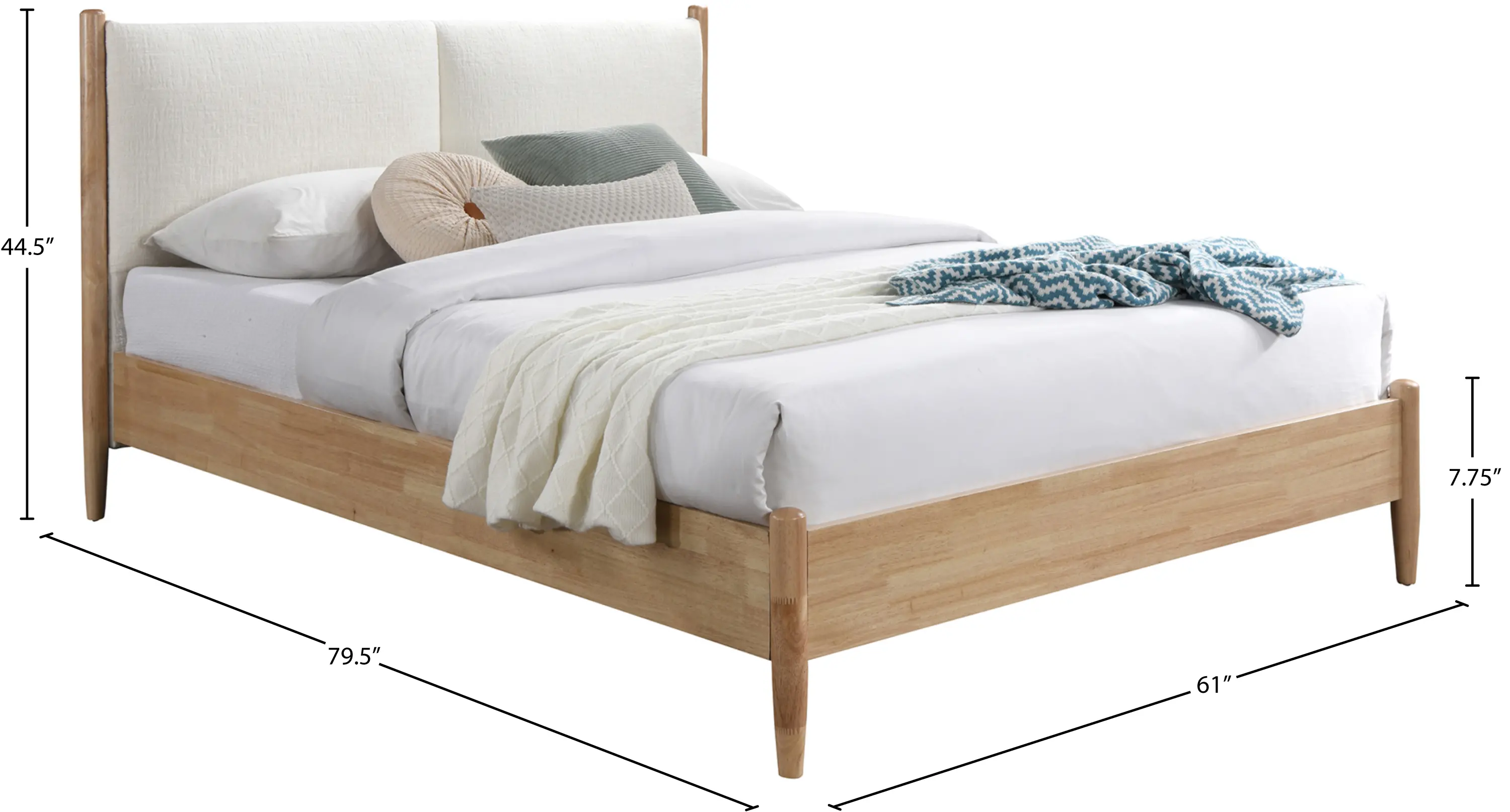 Arbor Cream and Natural Wood Full Bed-7