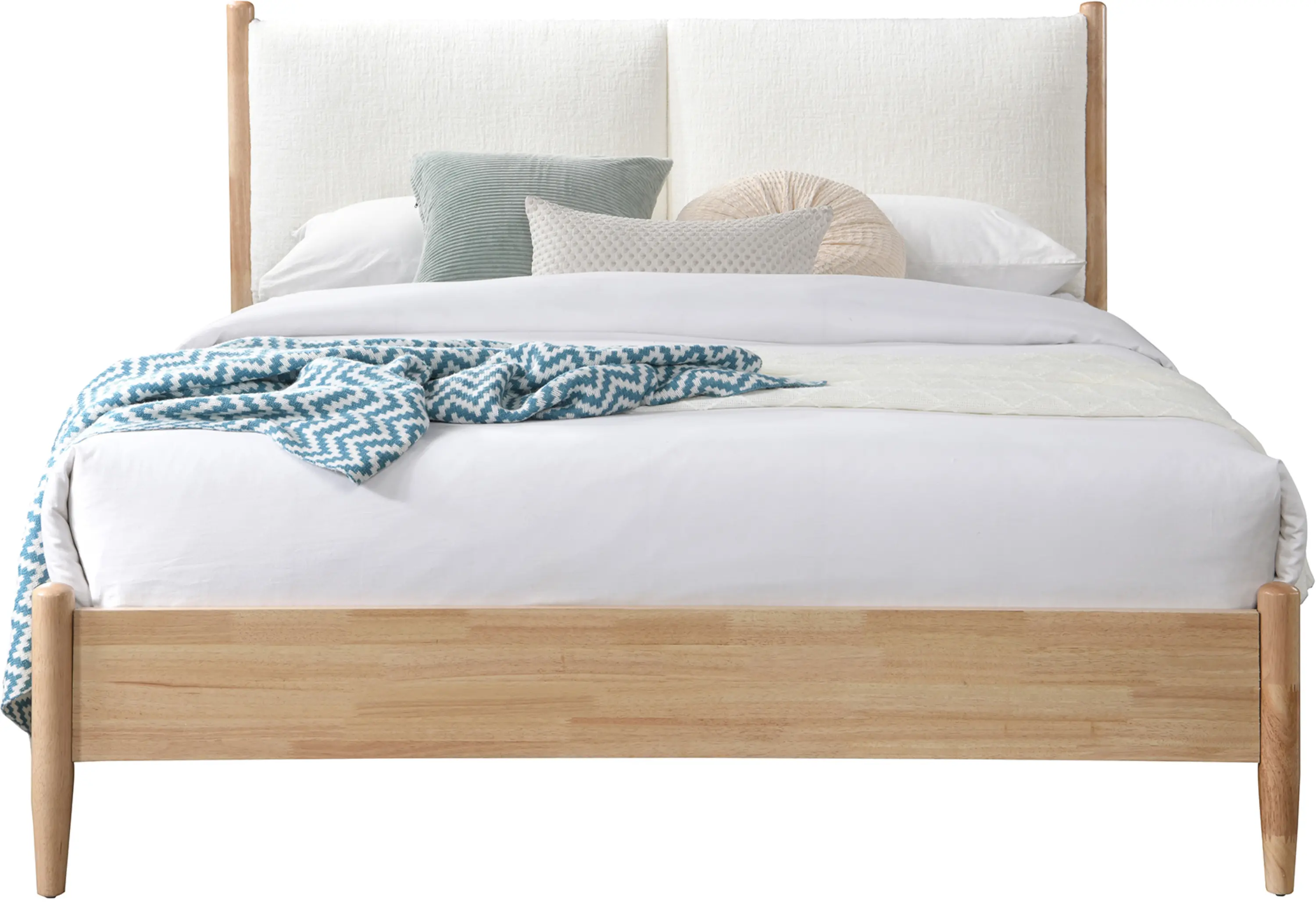 Arbor Cream and Natural Wood Queen Bed-3