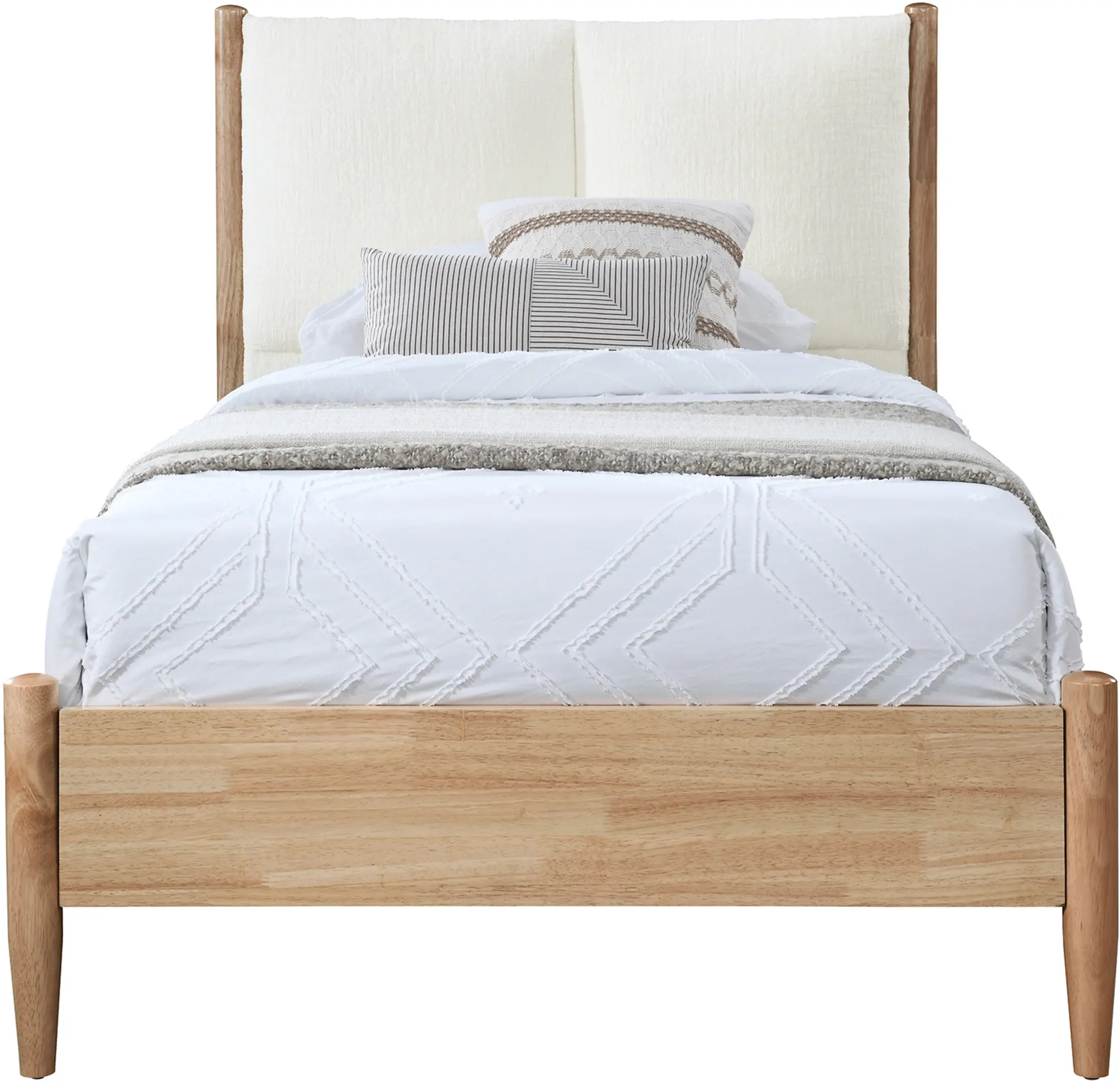 Arbor Cream and Natural Wood Twin Bed-3