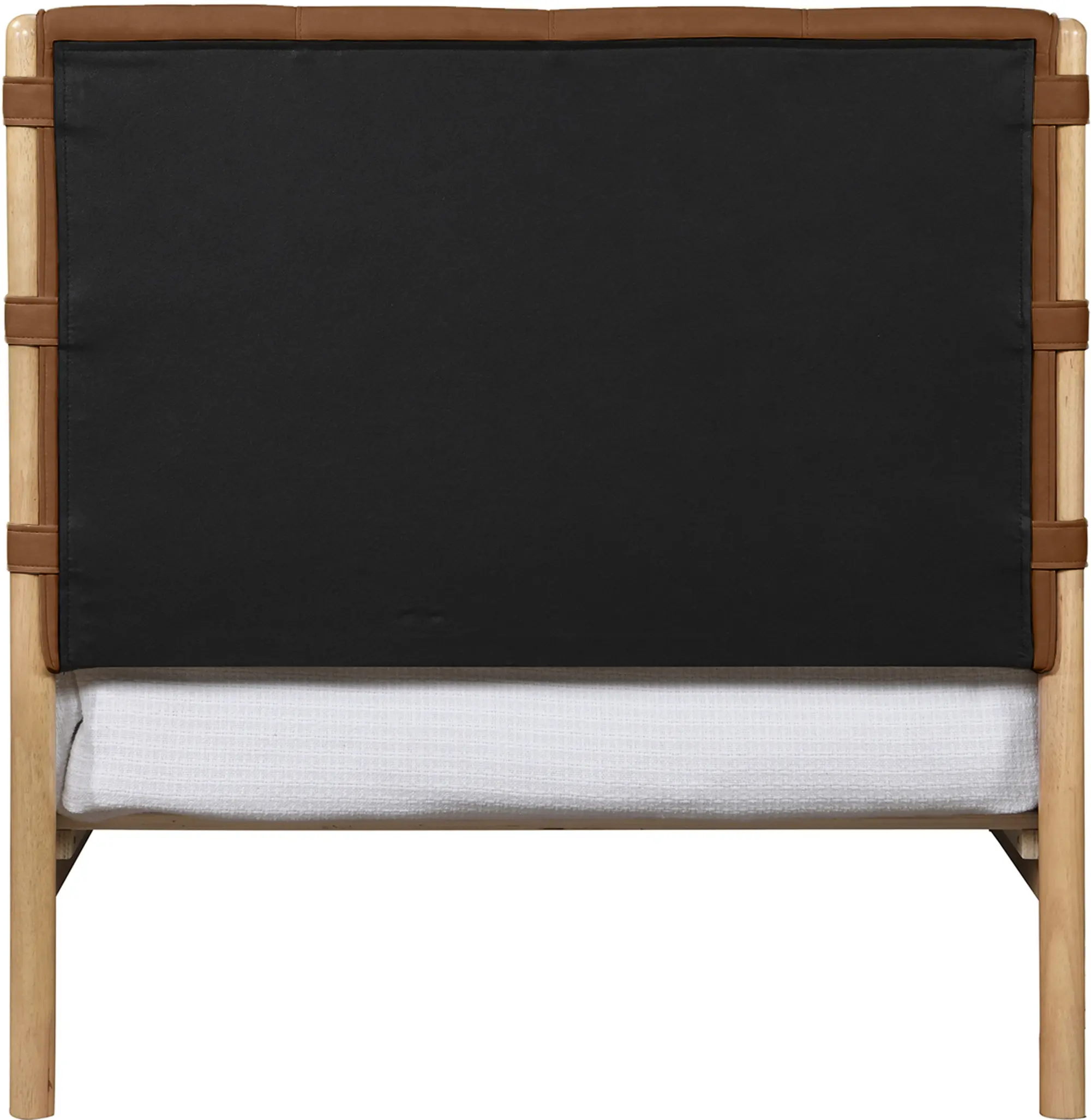 Asher Cognac Vegan Leather Upholstered Twin Bed-5