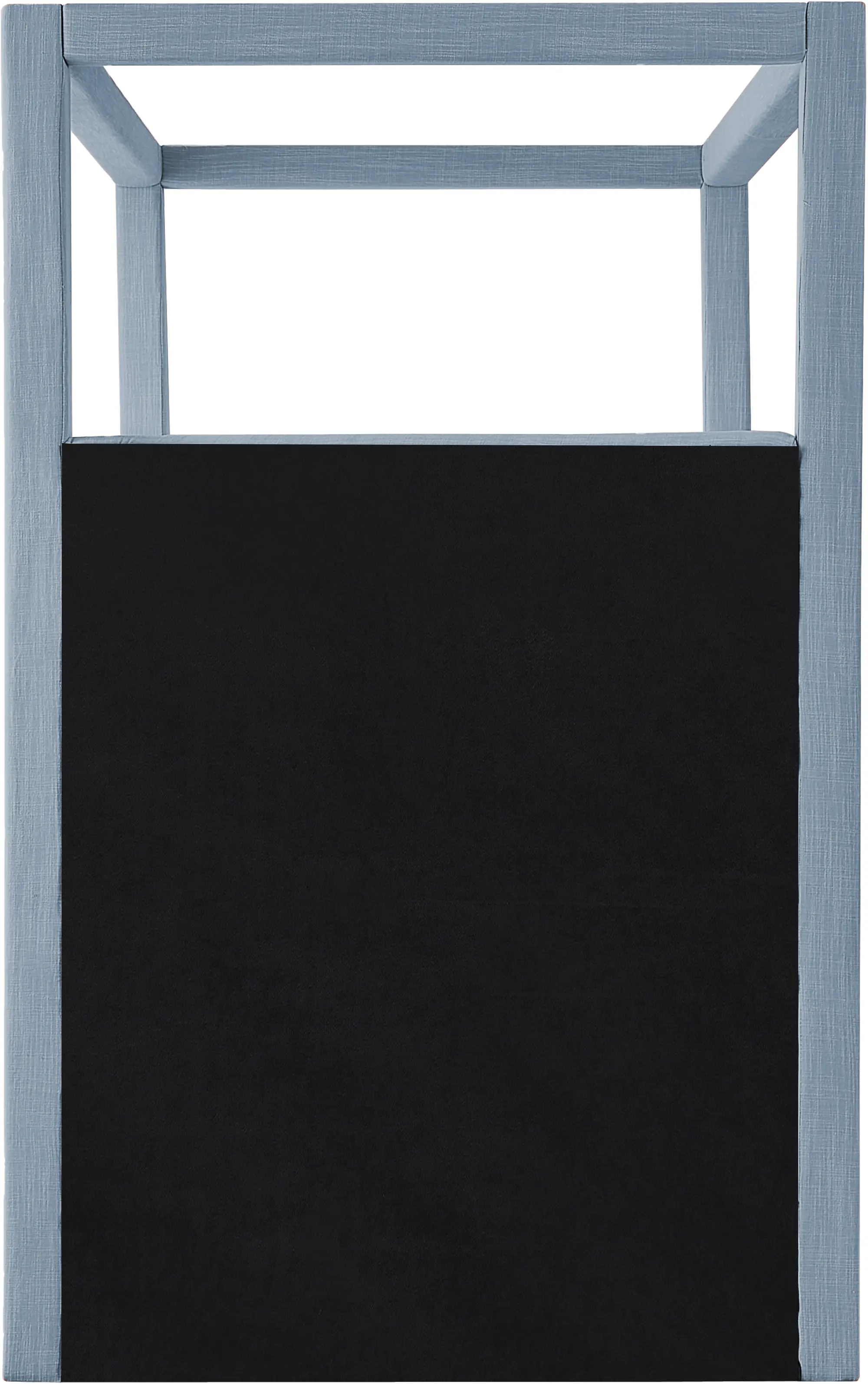 Emerson Sky Blue Textured Linen Twin Canopy Bed-6